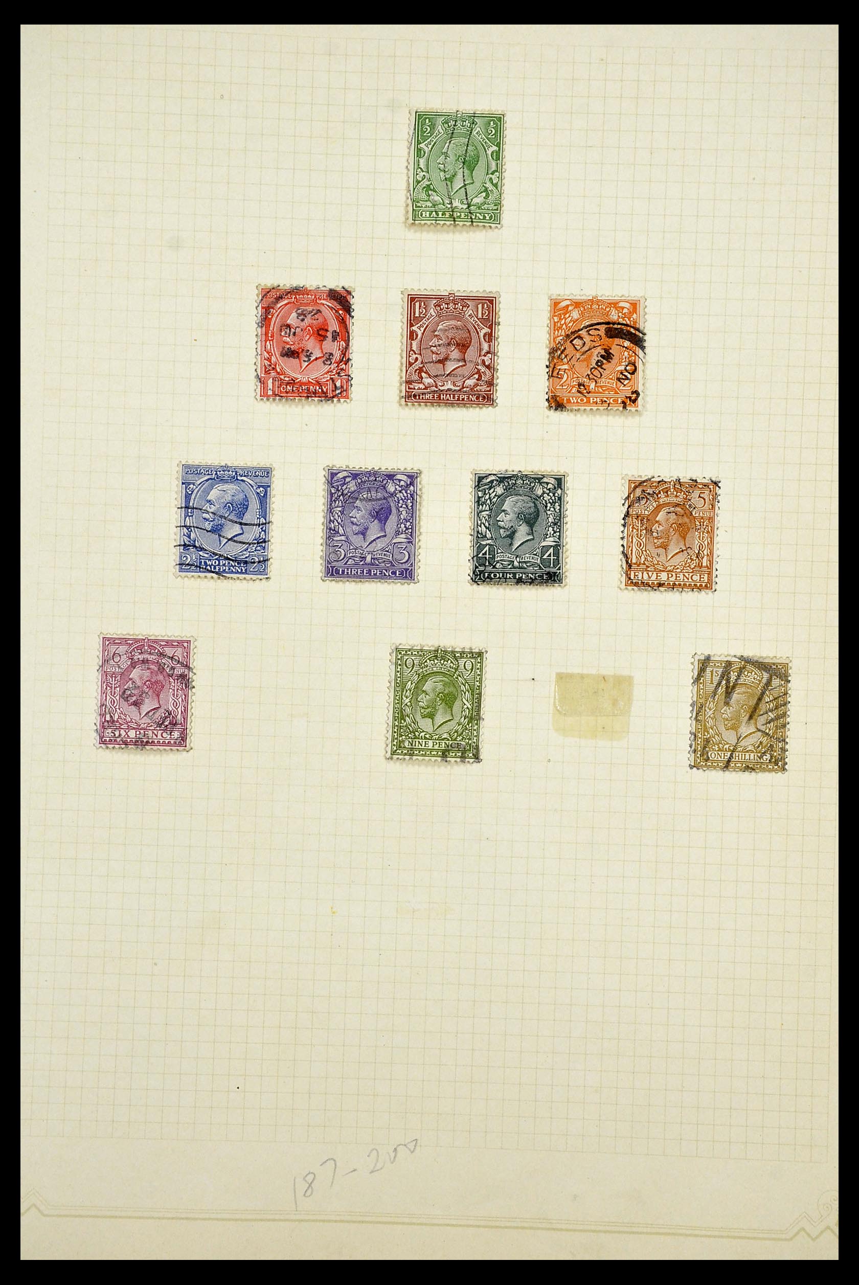 34373 010 - Postzegelverzameling 34373 Engeland 1858-1970.