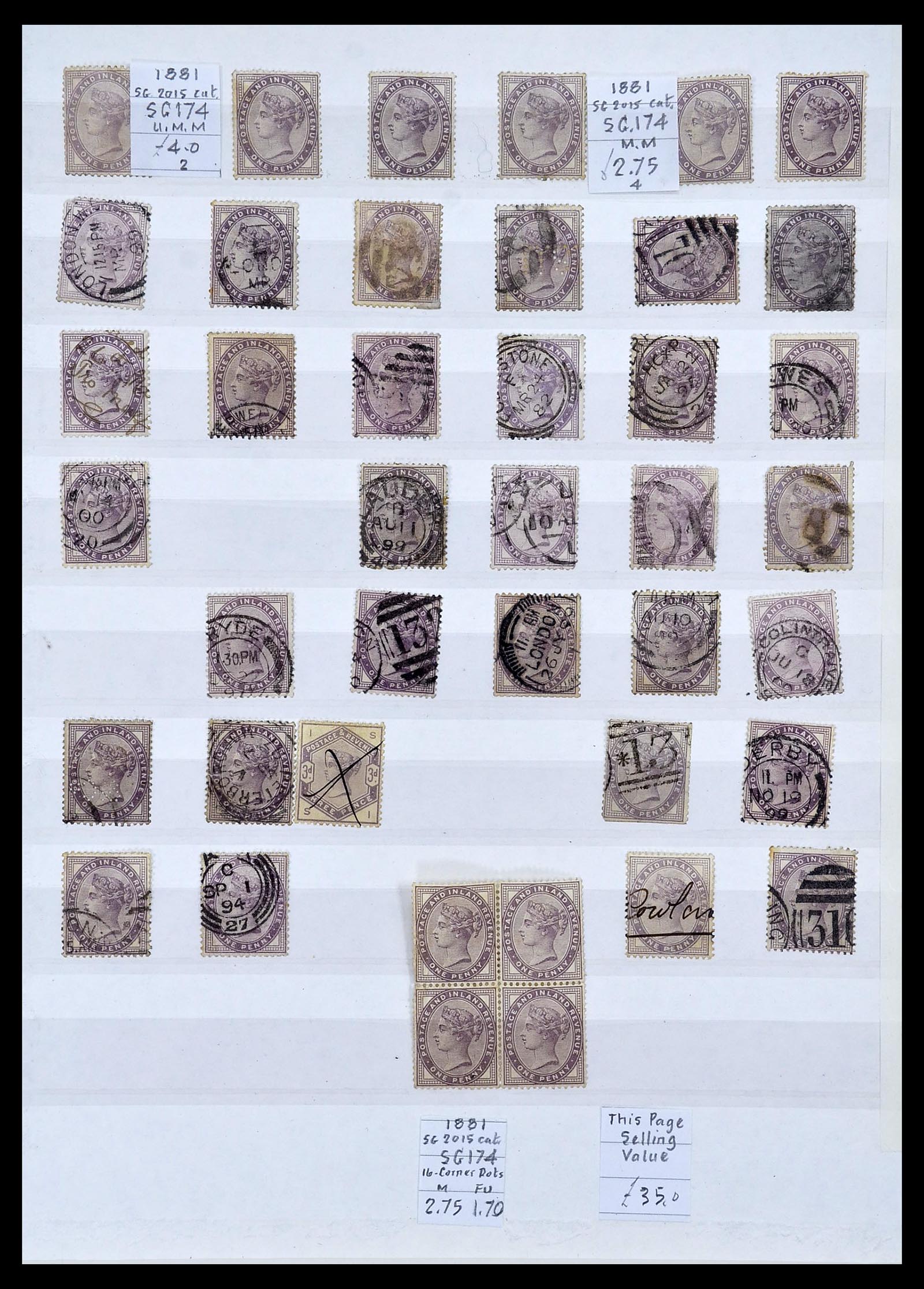 34373 020 - Postzegelverzameling 34373 Engeland 1858-1970.
