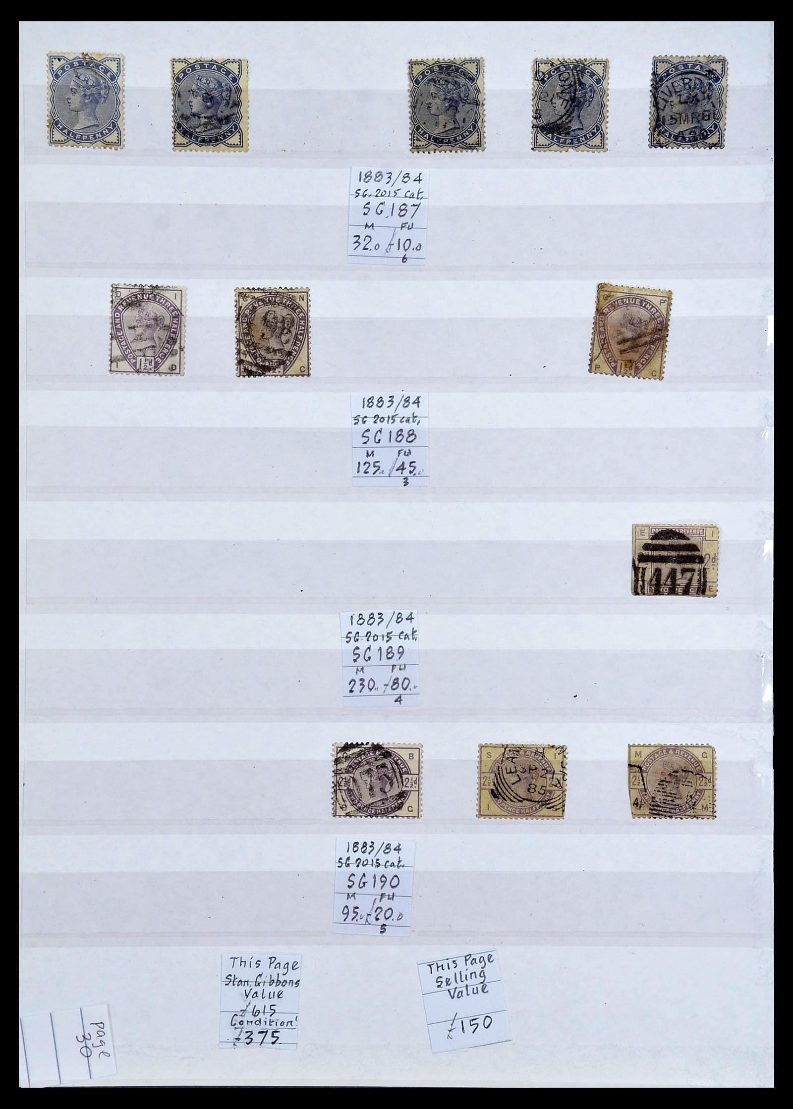 34373 021 - Postzegelverzameling 34373 Engeland 1858-1970.