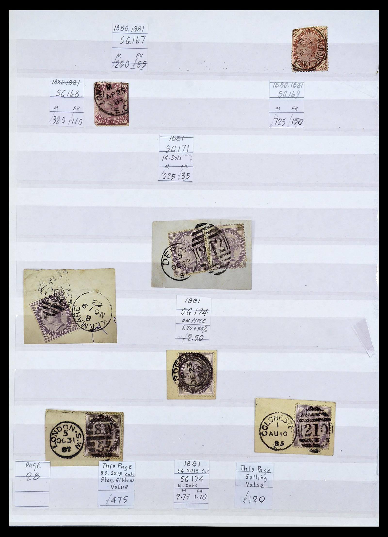 34373 022 - Stamp collection 34373 Great Britain 1858-1970.