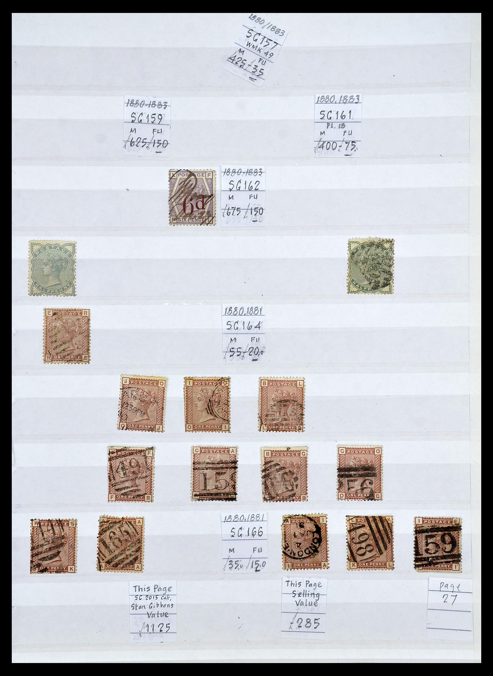 34373 023 - Postzegelverzameling 34373 Engeland 1858-1970.