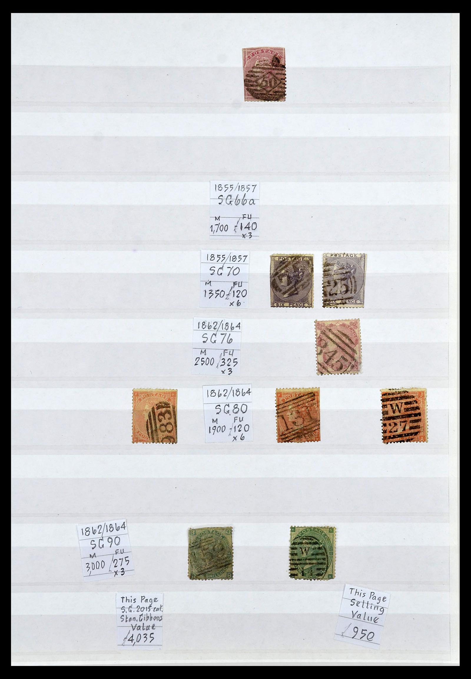 34373 024 - Postzegelverzameling 34373 Engeland 1858-1970.