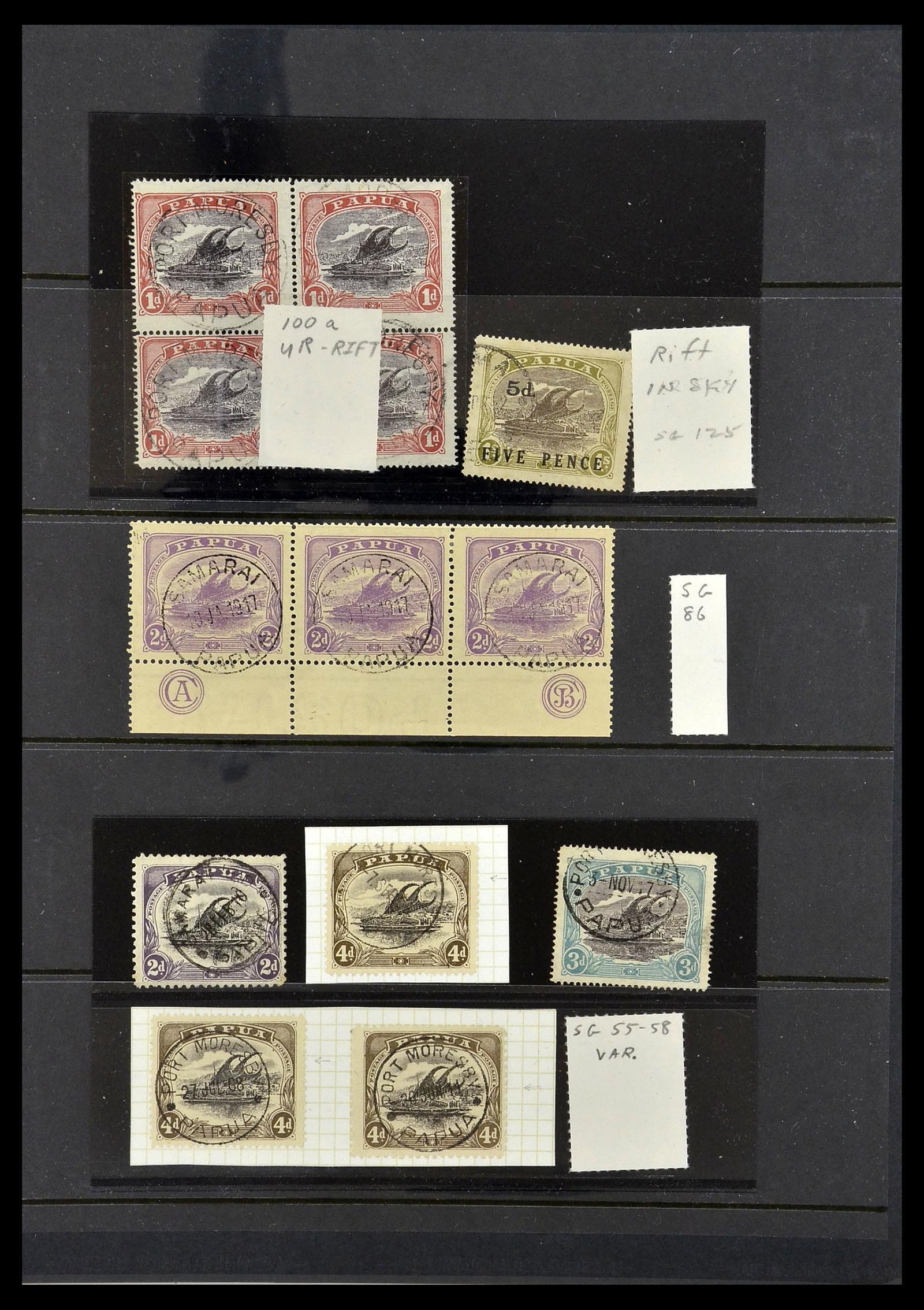 34374 001 - Postzegelverzameling 34374 Papua 1907-1931.
