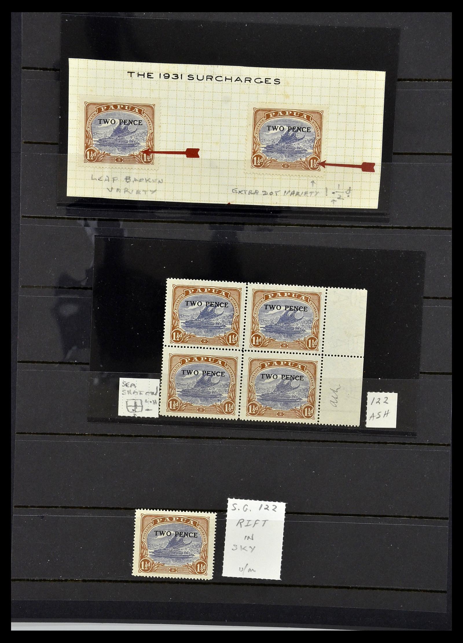 34374 005 - Postzegelverzameling 34374 Papua 1907-1931.