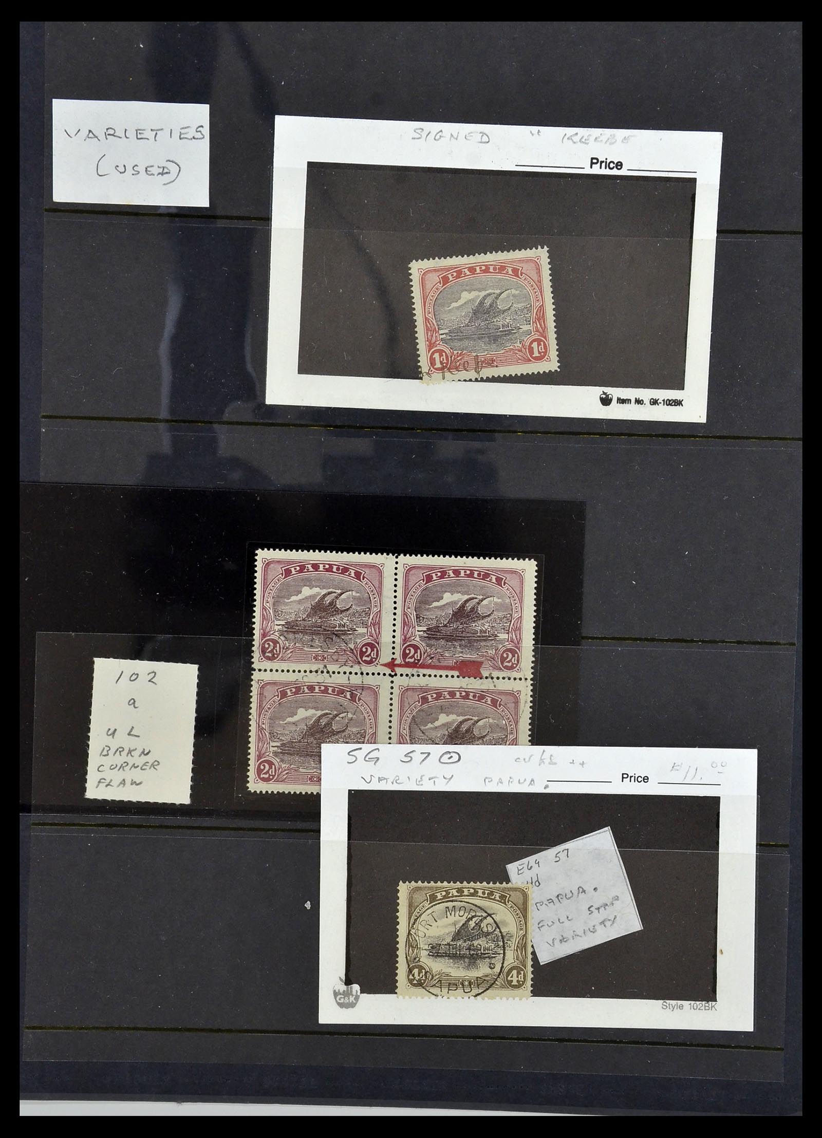 34374 006 - Postzegelverzameling 34374 Papua 1907-1931.