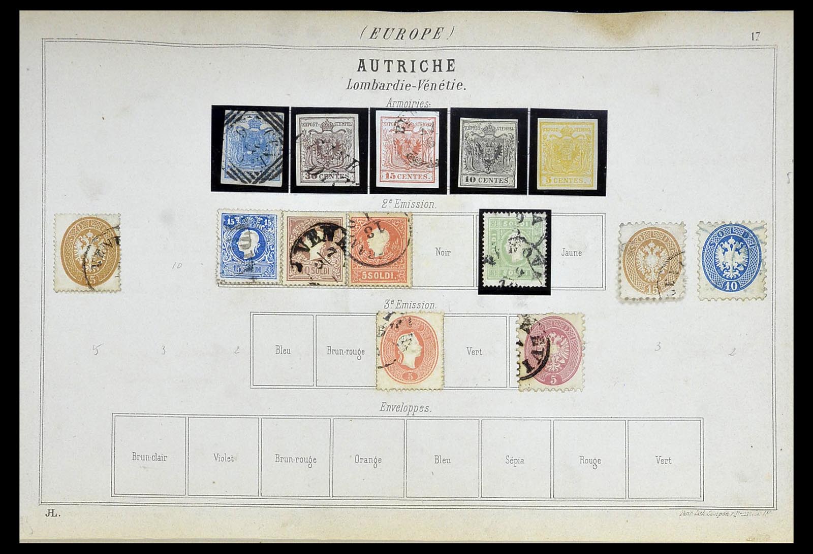 34379 002 - Postzegelverzameling 34379 Oostenrijk 1850-1880.