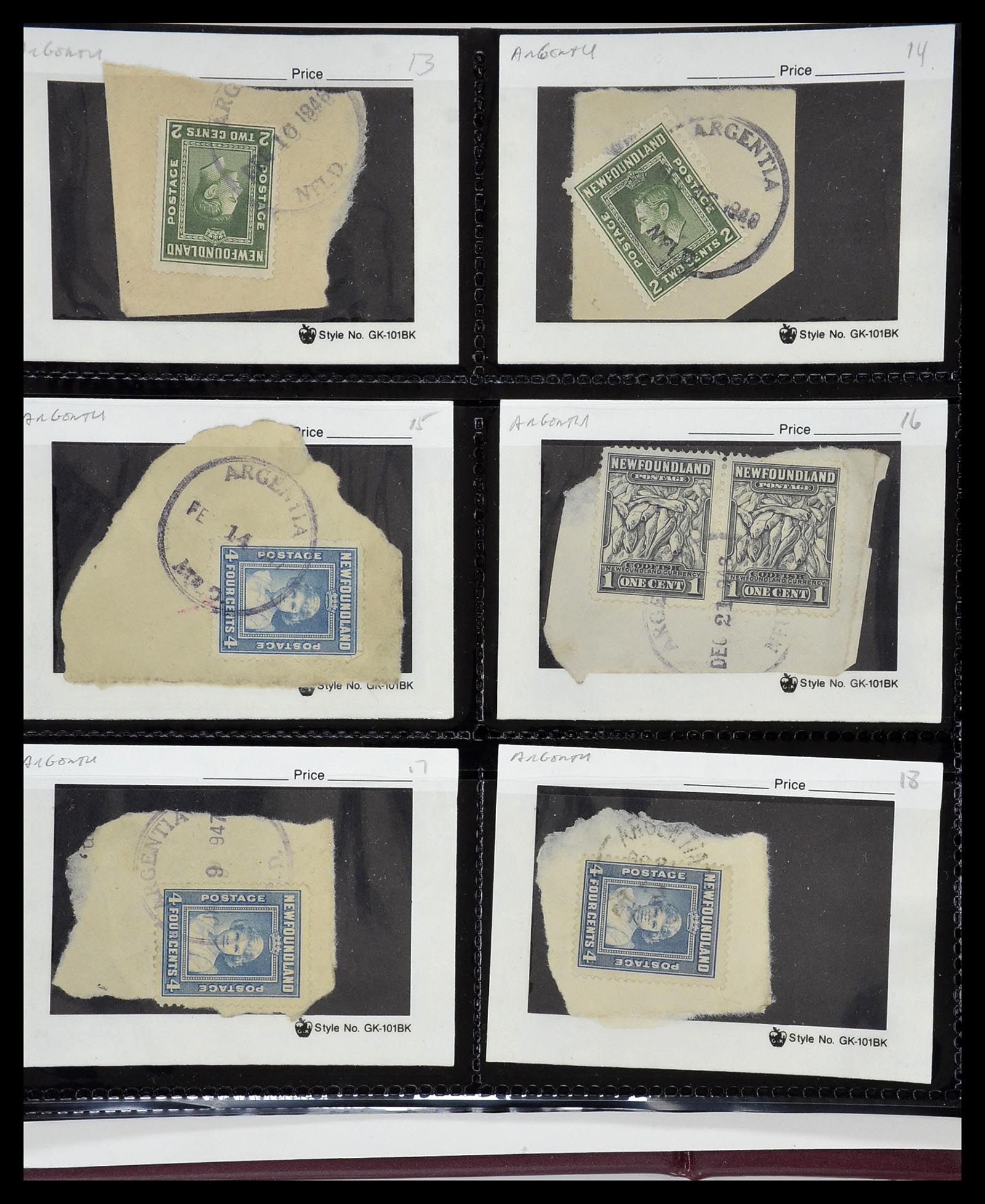 34380 004 - Postzegelverzameling 34380 Newfoundland stempelverzameling 1868-1950.