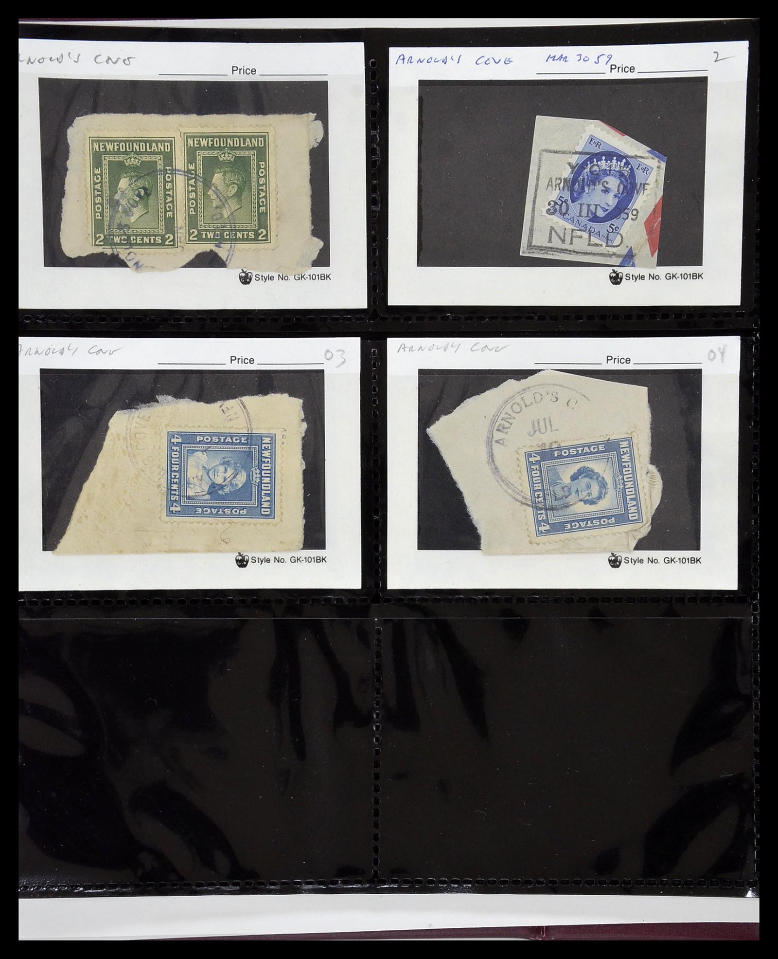 34380 006 - Postzegelverzameling 34380 Newfoundland stempelverzameling 1868-1950.