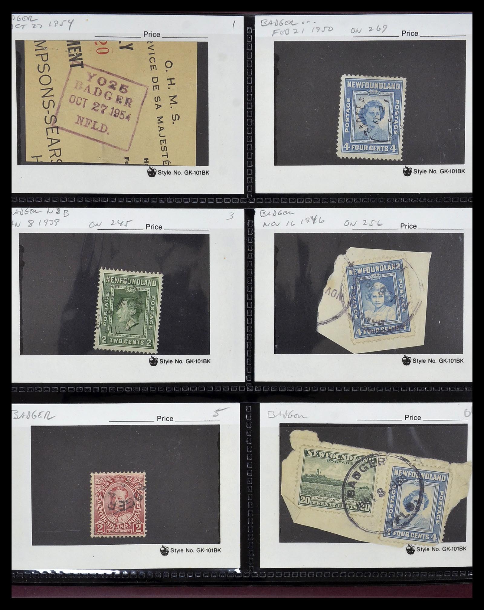 34380 009 - Postzegelverzameling 34380 Newfoundland stempelverzameling 1868-1950.