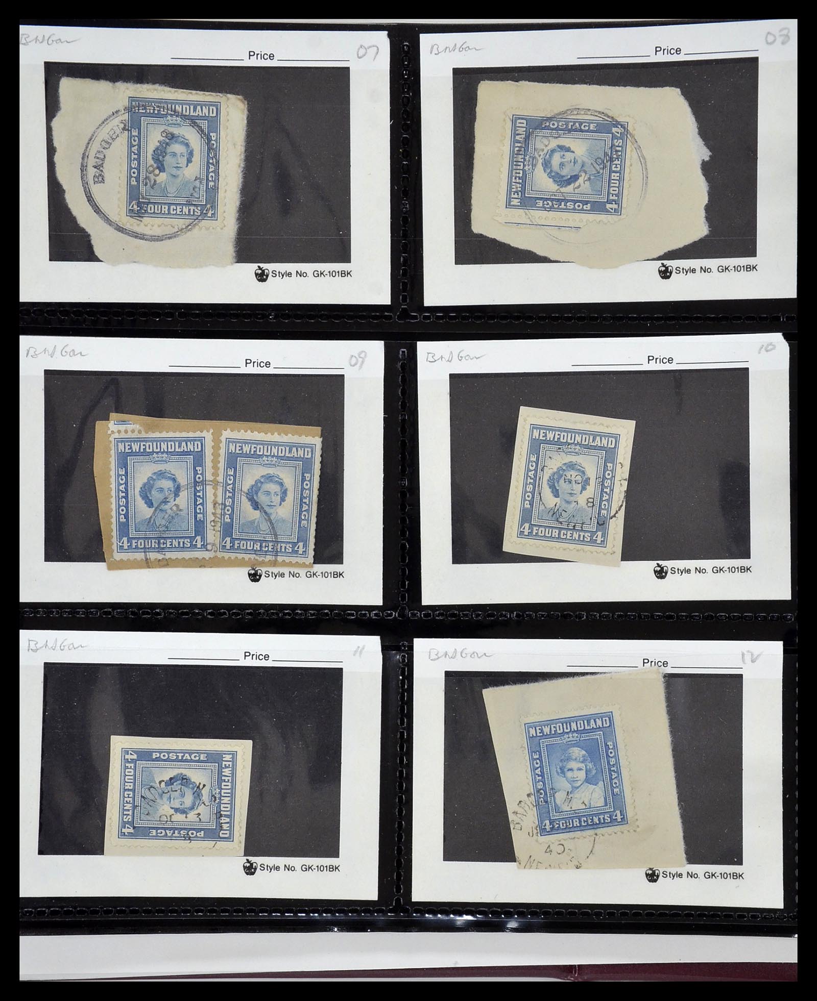 34380 010 - Postzegelverzameling 34380 Newfoundland stempelverzameling 1868-1950.