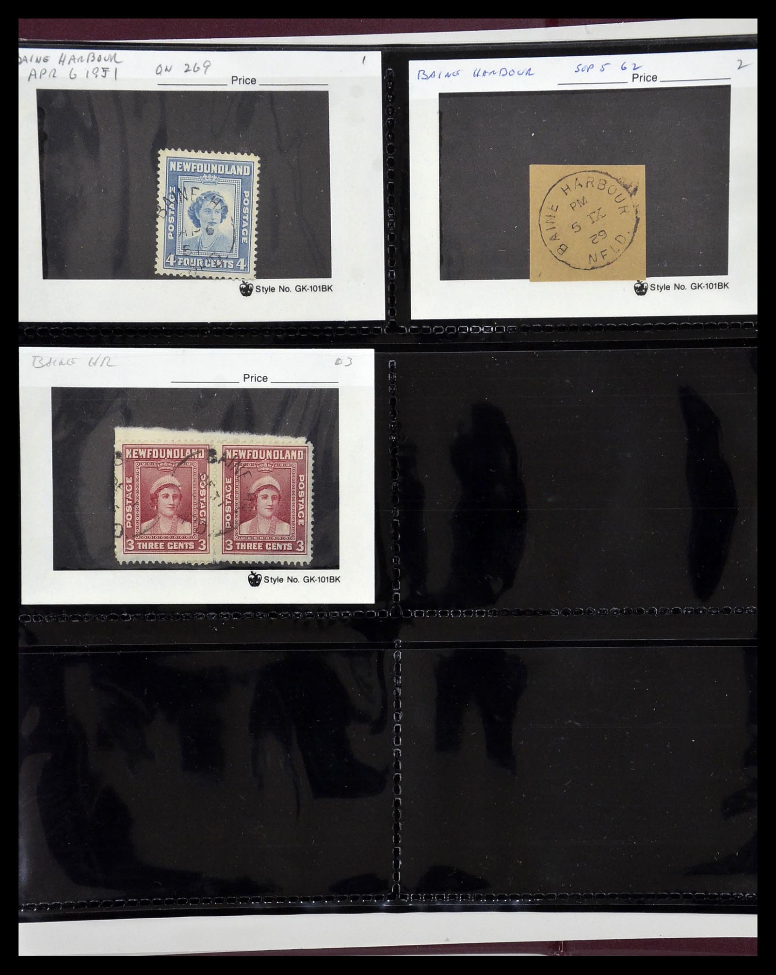 34380 014 - Stamp collection 34380 Newfoundland cancel collection 1868-1950.
