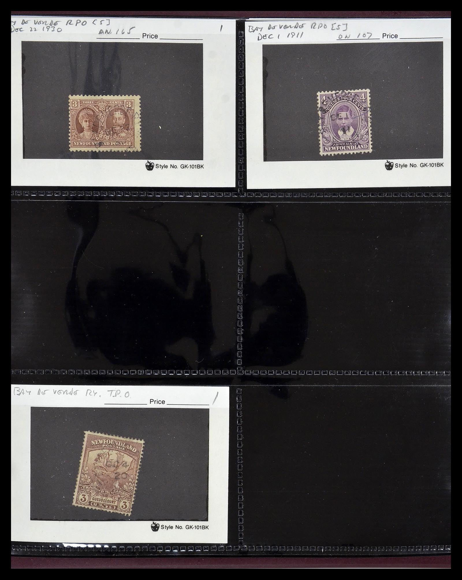 34380 019 - Stamp collection 34380 Newfoundland cancel collection 1868-1950.