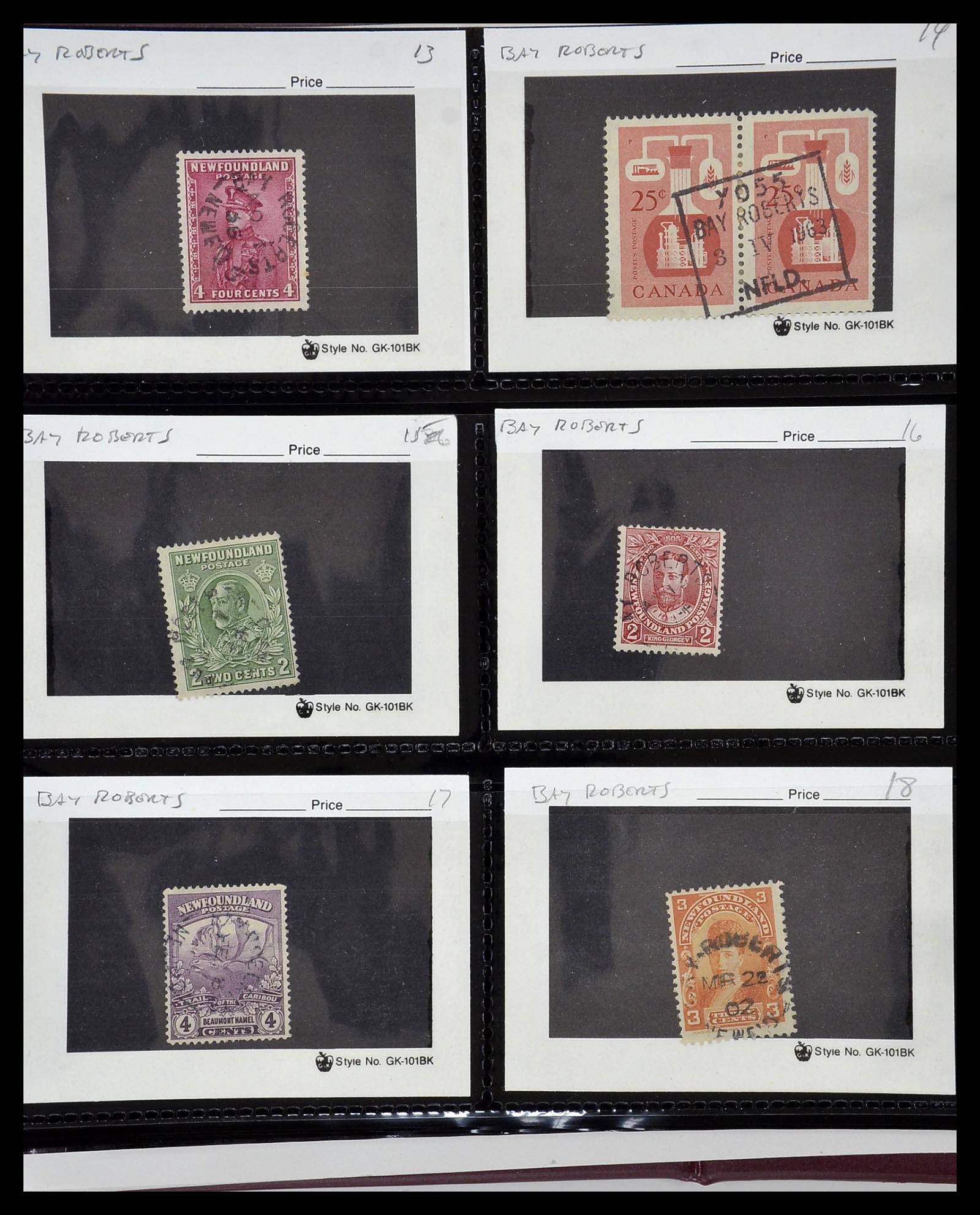 34380 023 - Postzegelverzameling 34380 Newfoundland stempelverzameling 1868-1950.