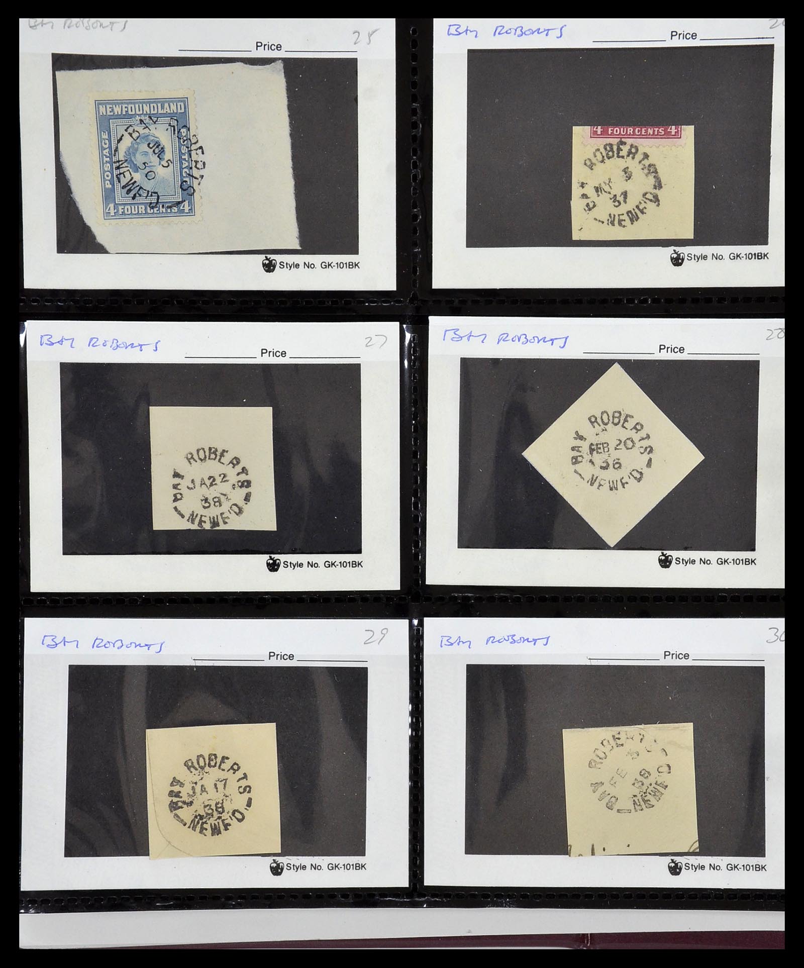 34380 025 - Postzegelverzameling 34380 Newfoundland stempelverzameling 1868-1950.