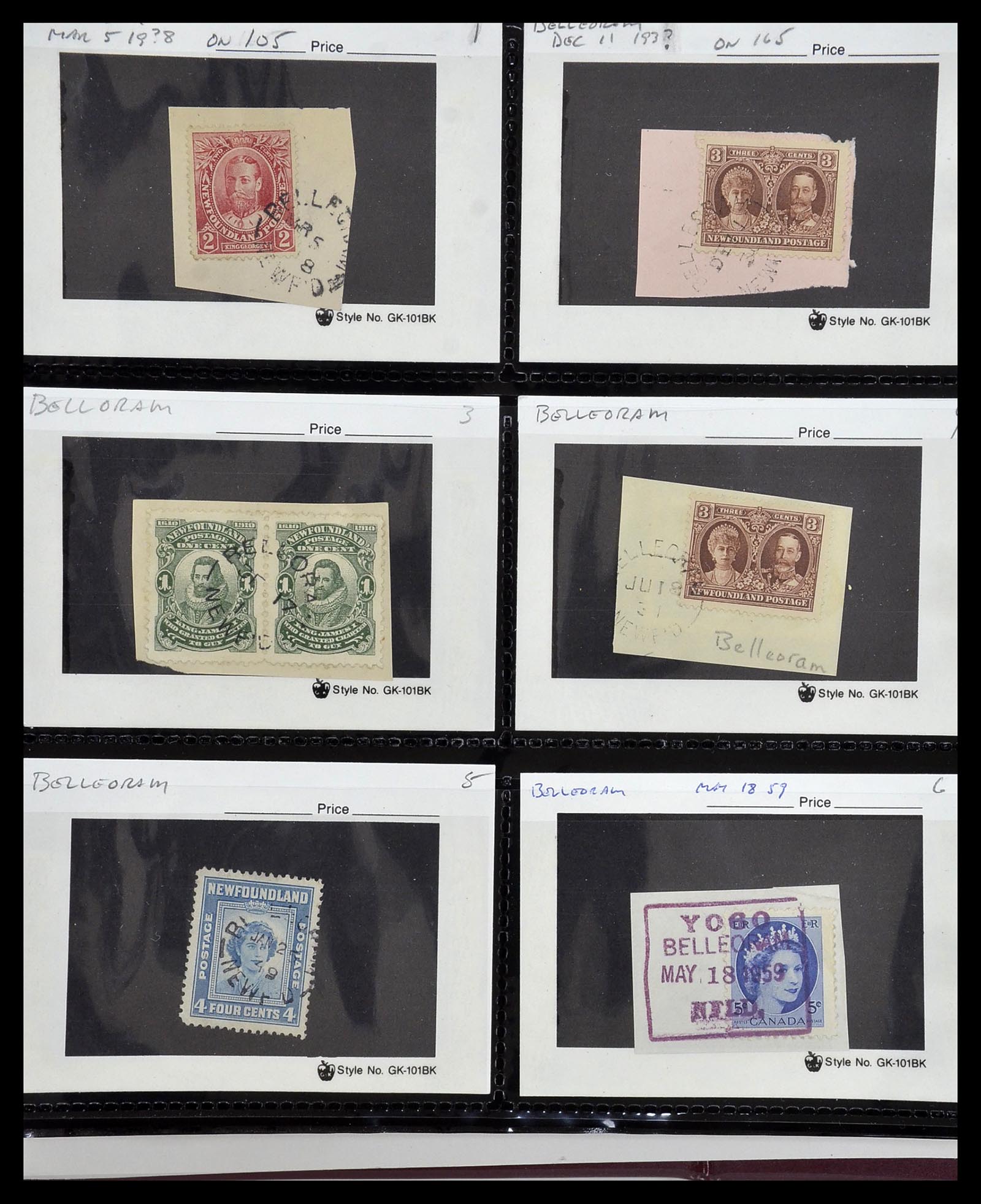 34380 033 - Postzegelverzameling 34380 Newfoundland stempelverzameling 1868-1950.