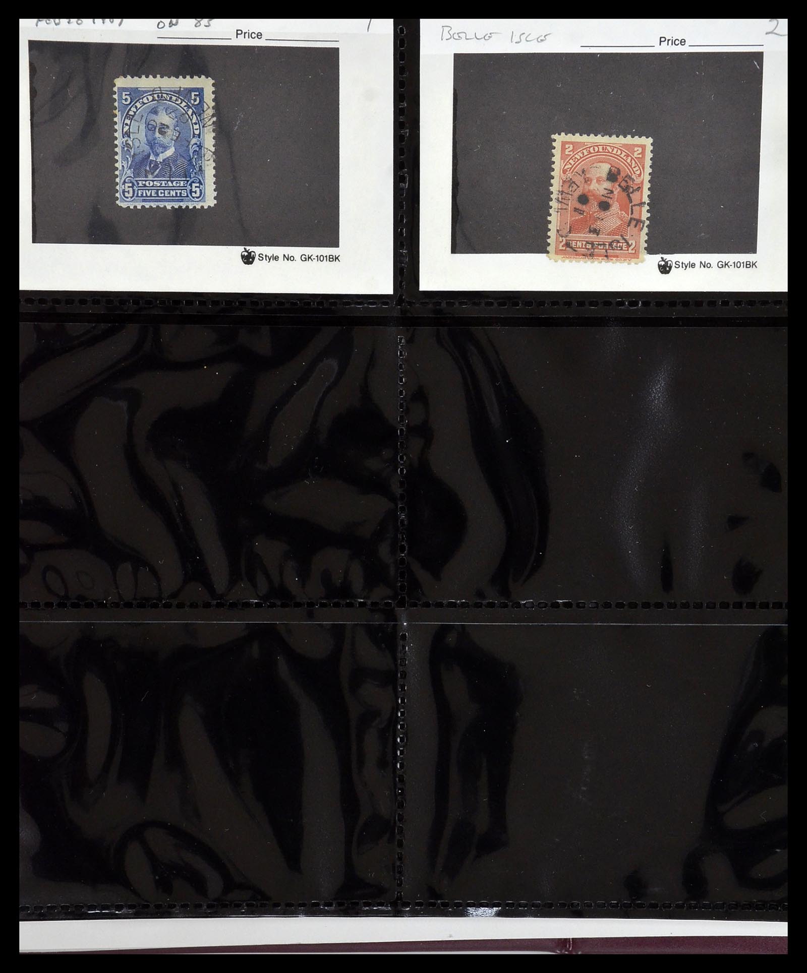 34380 035 - Postzegelverzameling 34380 Newfoundland stempelverzameling 1868-1950.