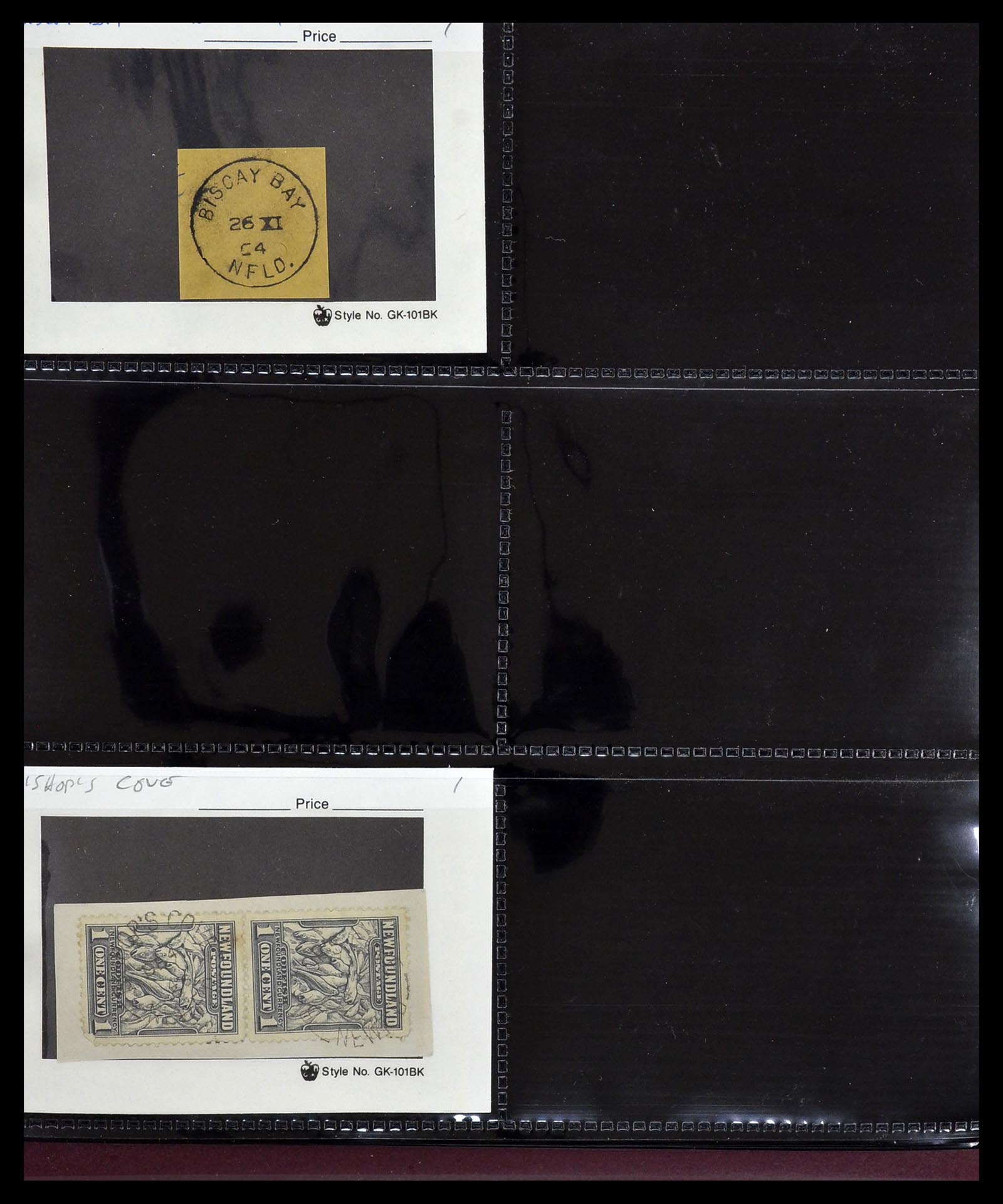 34380 036 - Stamp collection 34380 Newfoundland cancel collection 1868-1950.