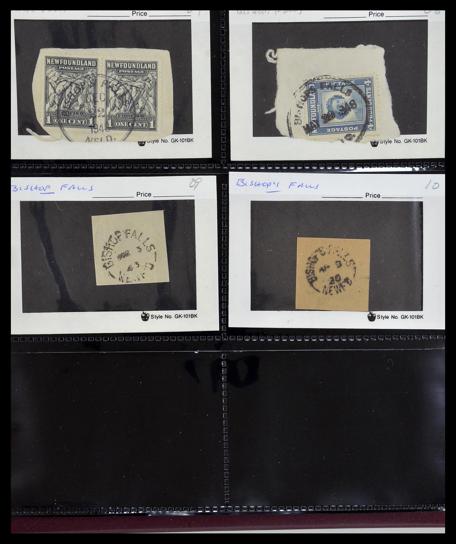 34380 038 - Postzegelverzameling 34380 Newfoundland stempelverzameling 1868-1950.