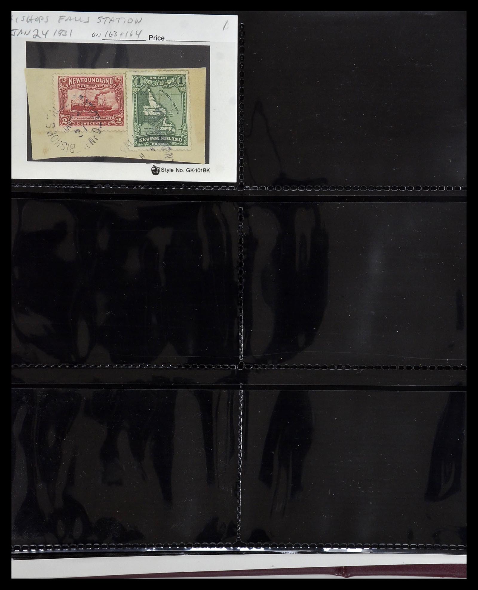 34380 039 - Postzegelverzameling 34380 Newfoundland stempelverzameling 1868-1950.