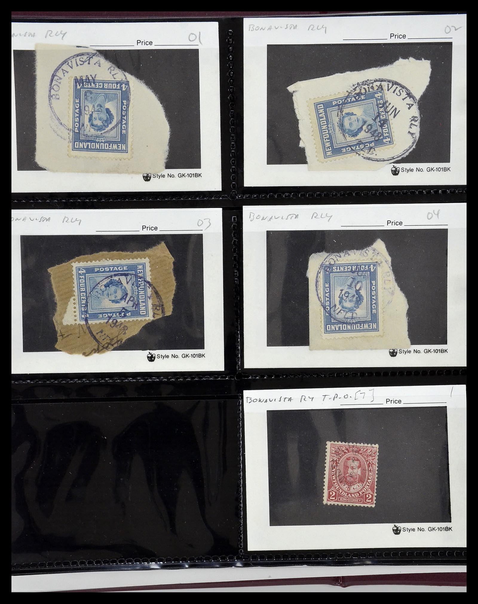 34380 048 - Stamp collection 34380 Newfoundland cancel collection 1868-1950.