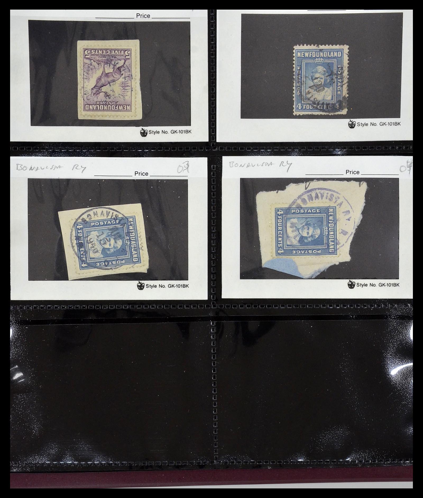 34380 049 - Stamp collection 34380 Newfoundland cancel collection 1868-1950.