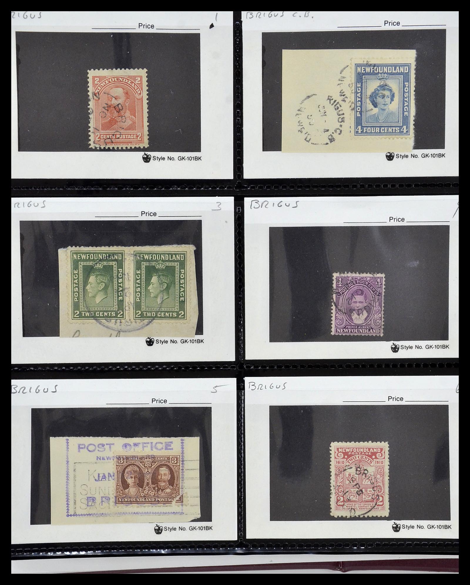 34380 057 - Postzegelverzameling 34380 Newfoundland stempelverzameling 1868-1950.