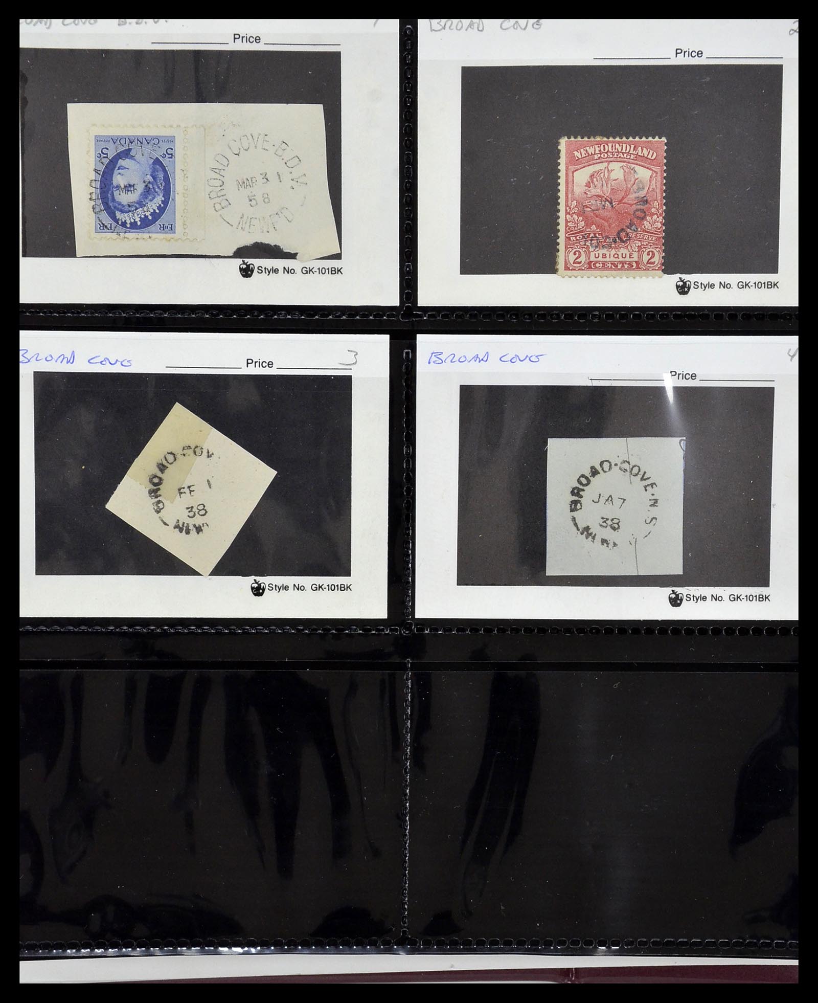 34380 061 - Postzegelverzameling 34380 Newfoundland stempelverzameling 1868-1950.