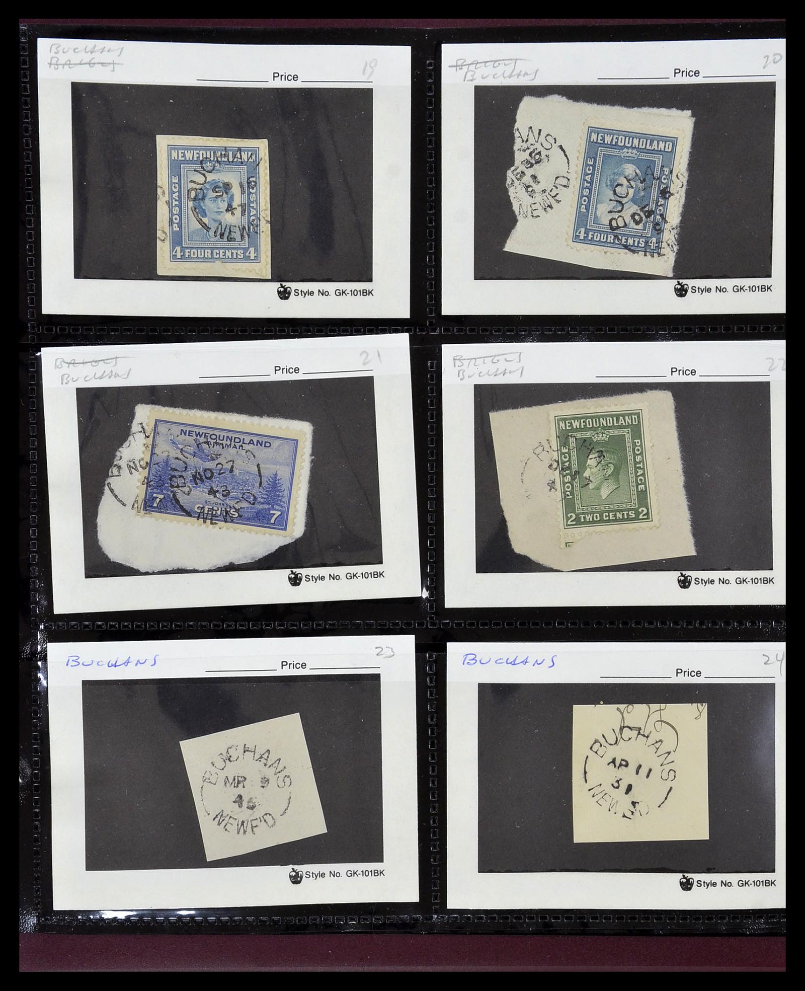 34380 068 - Postzegelverzameling 34380 Newfoundland stempelverzameling 1868-1950.