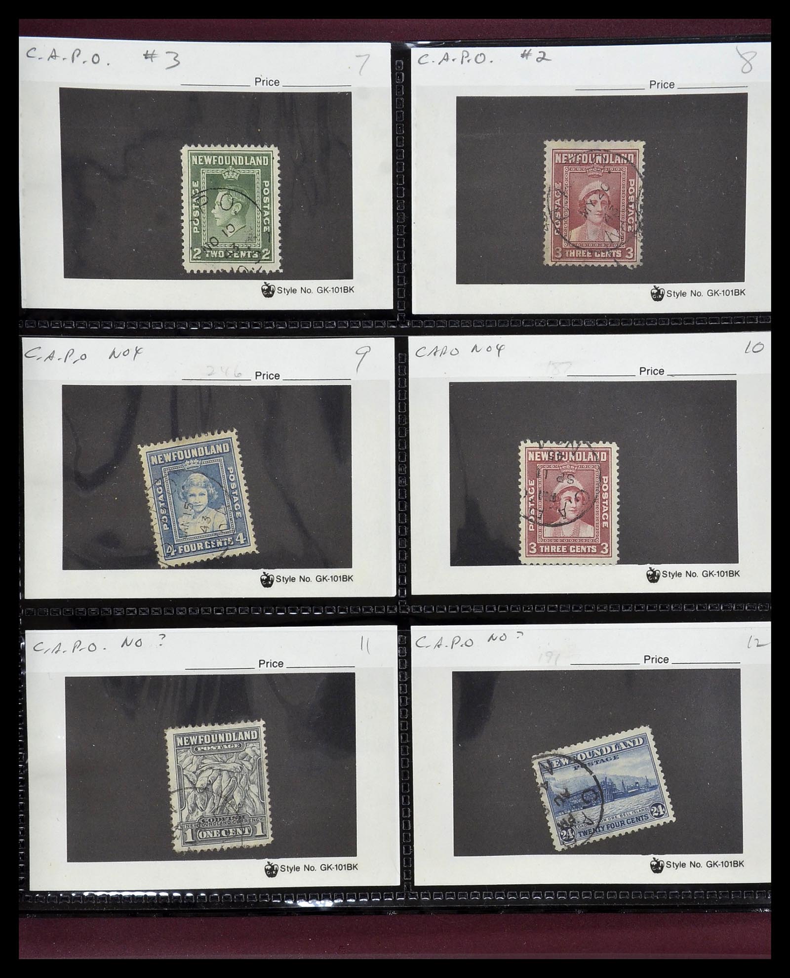34380 081 - Stamp collection 34380 Newfoundland cancel collection 1868-1950.