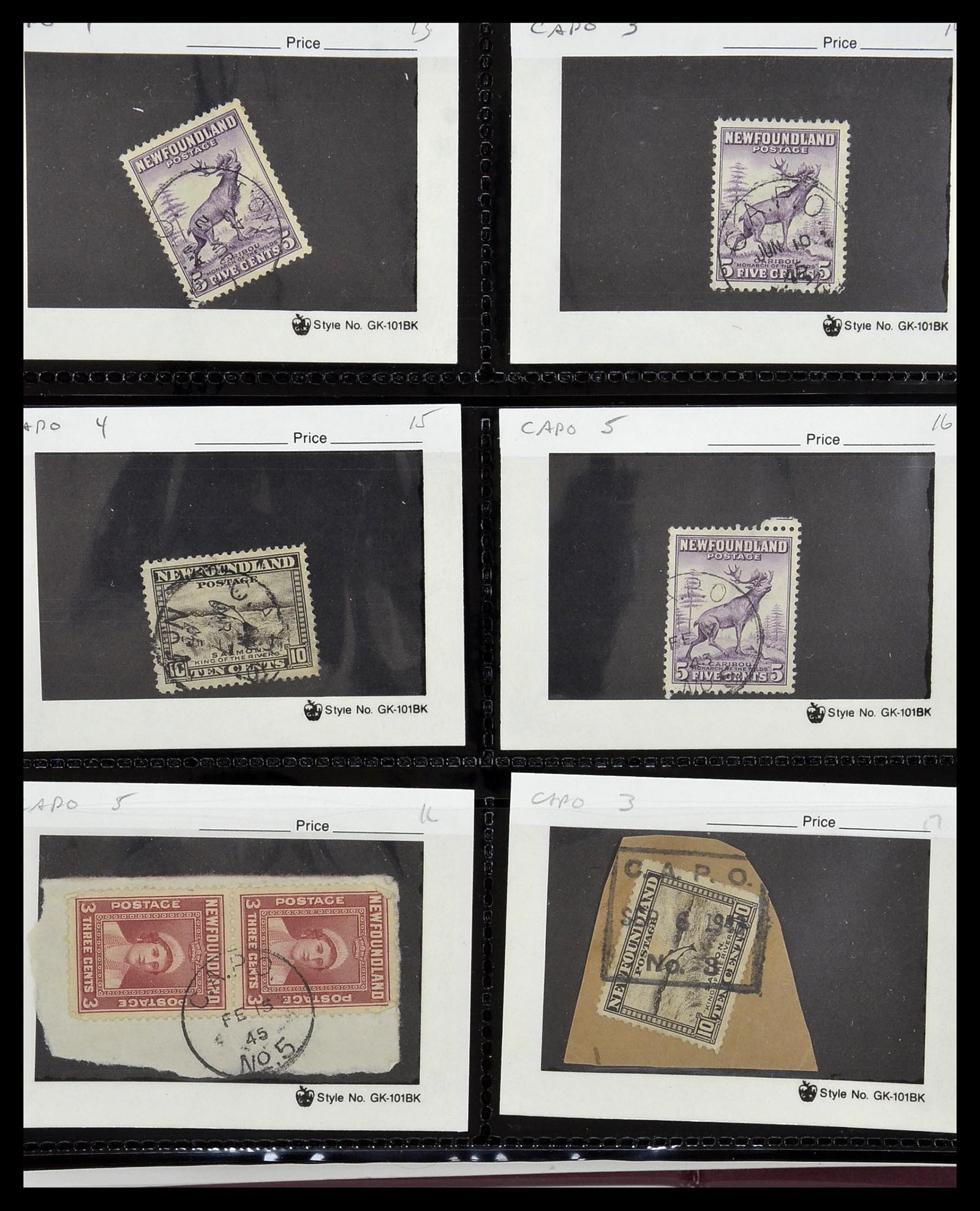 34380 082 - Postzegelverzameling 34380 Newfoundland stempelverzameling 1868-1950.