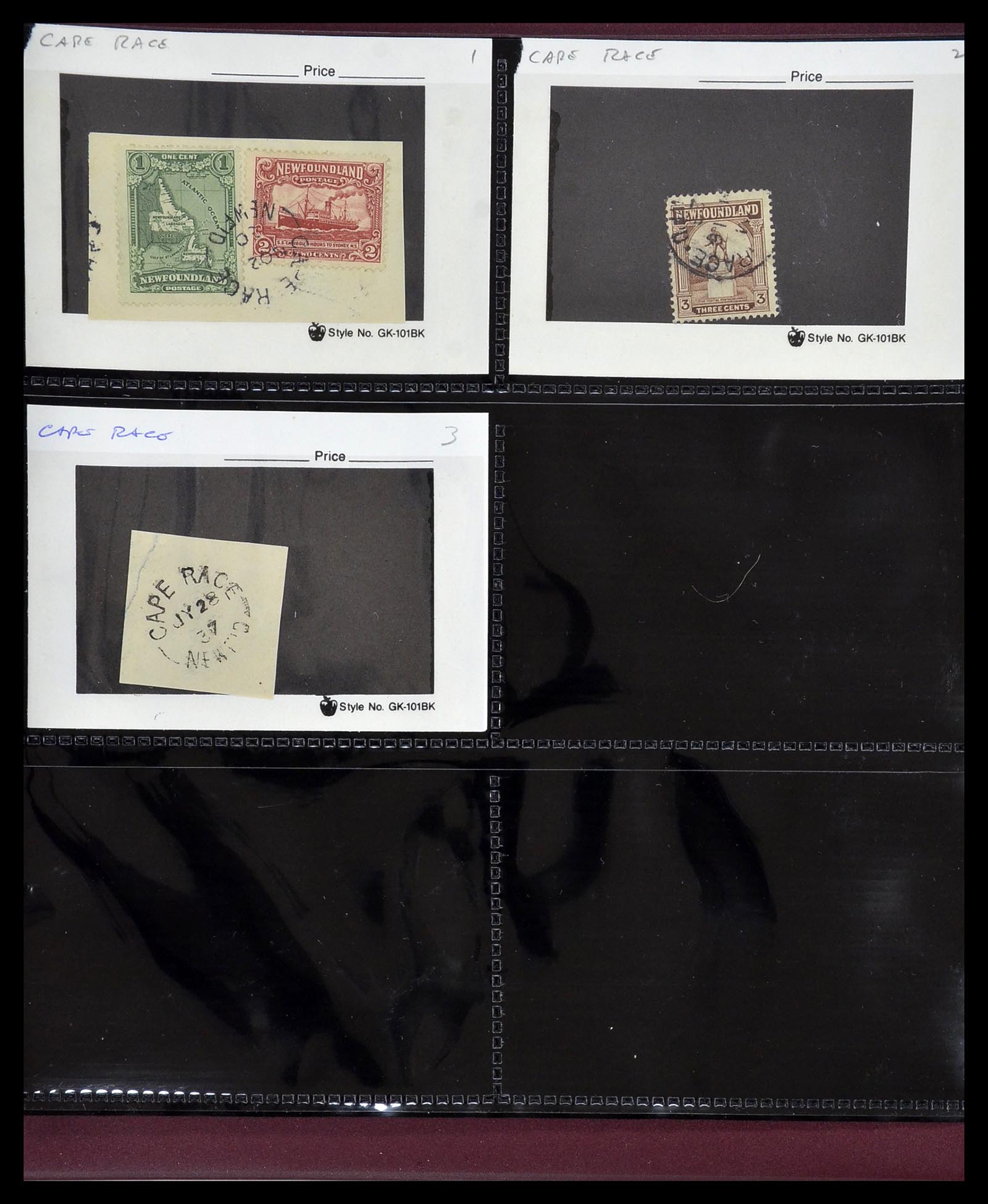 34380 086 - Stamp collection 34380 Newfoundland cancel collection 1868-1950.