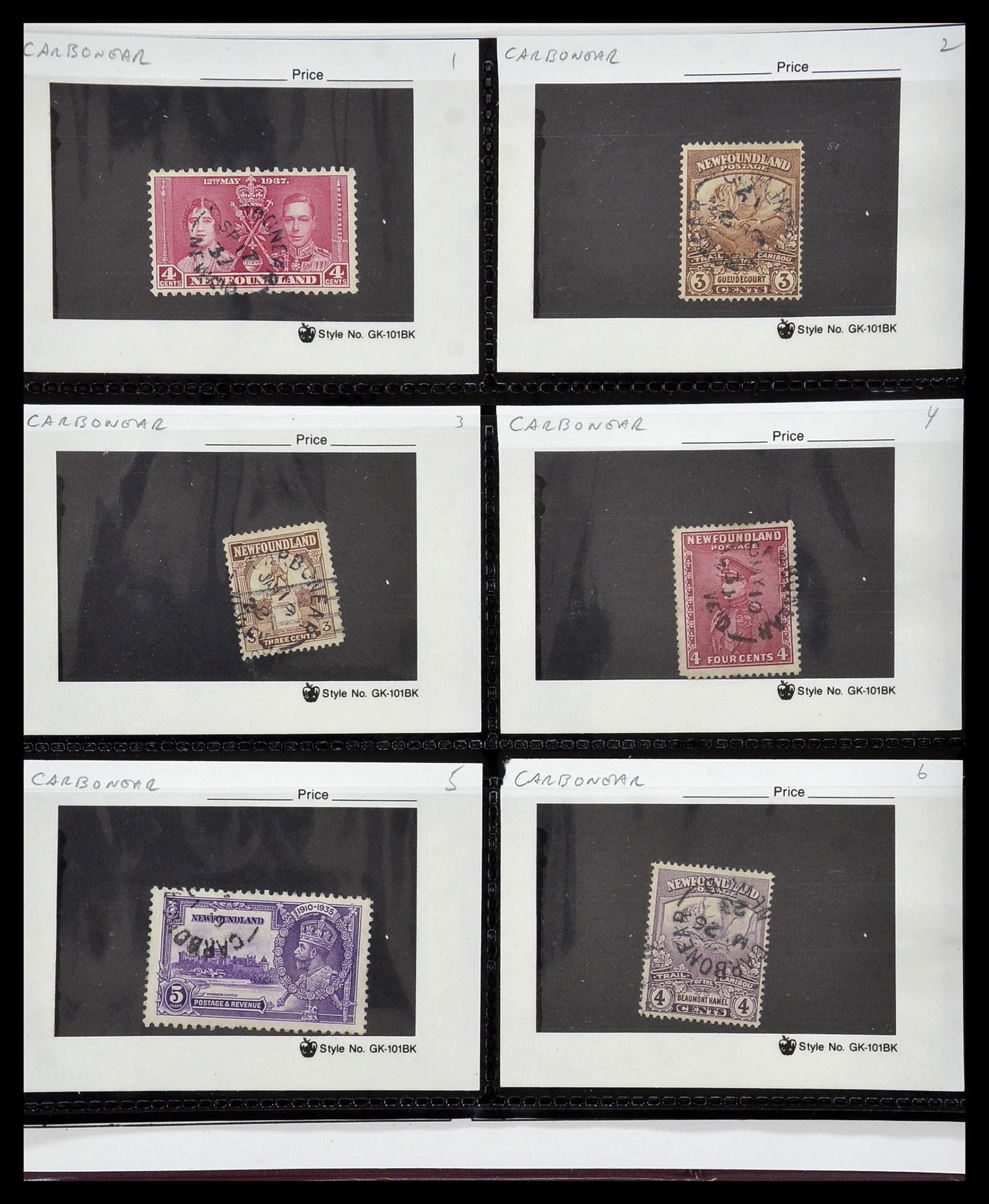 34380 089 - Stamp collection 34380 Newfoundland cancel collection 1868-1950.