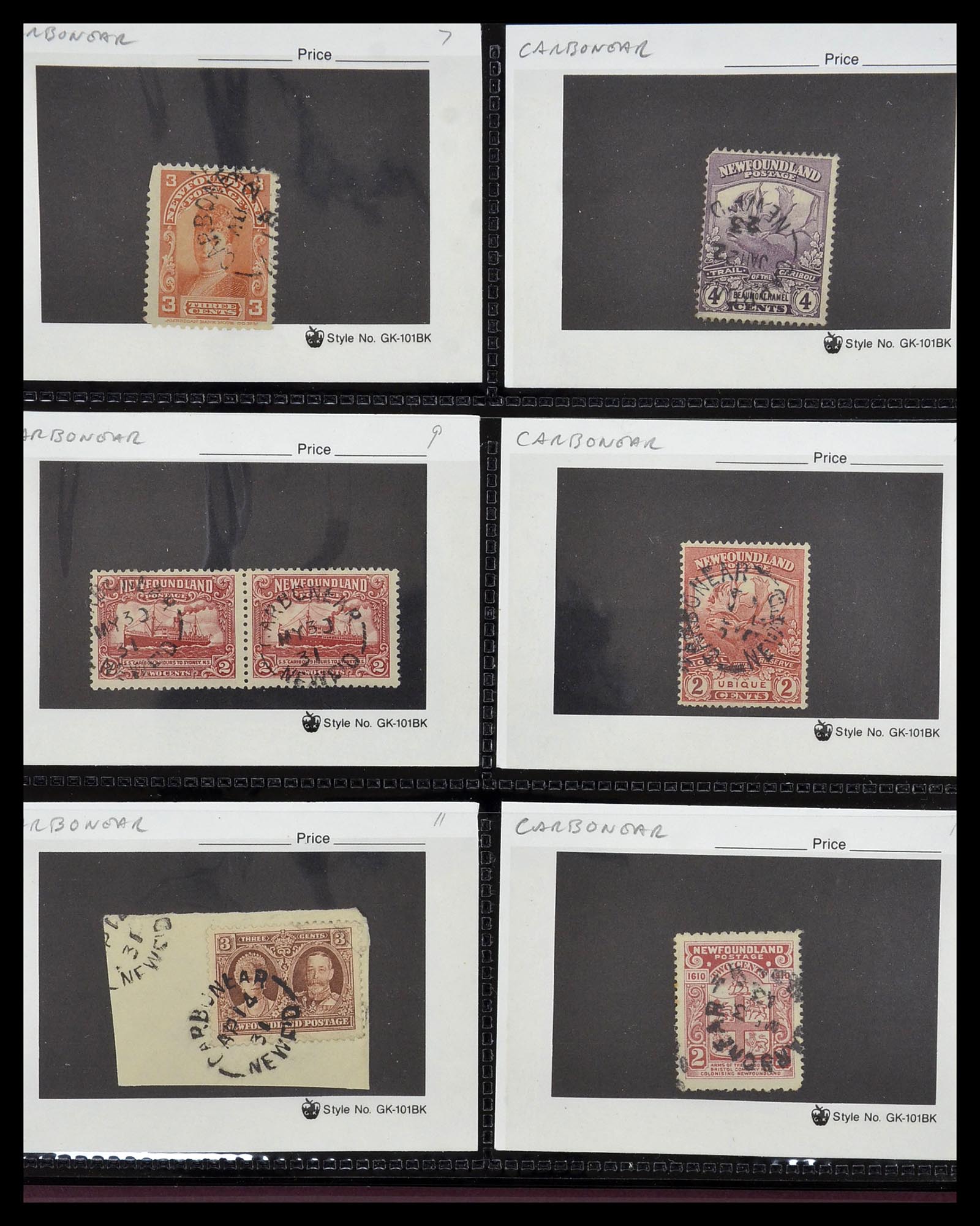 34380 090 - Stamp collection 34380 Newfoundland cancel collection 1868-1950.
