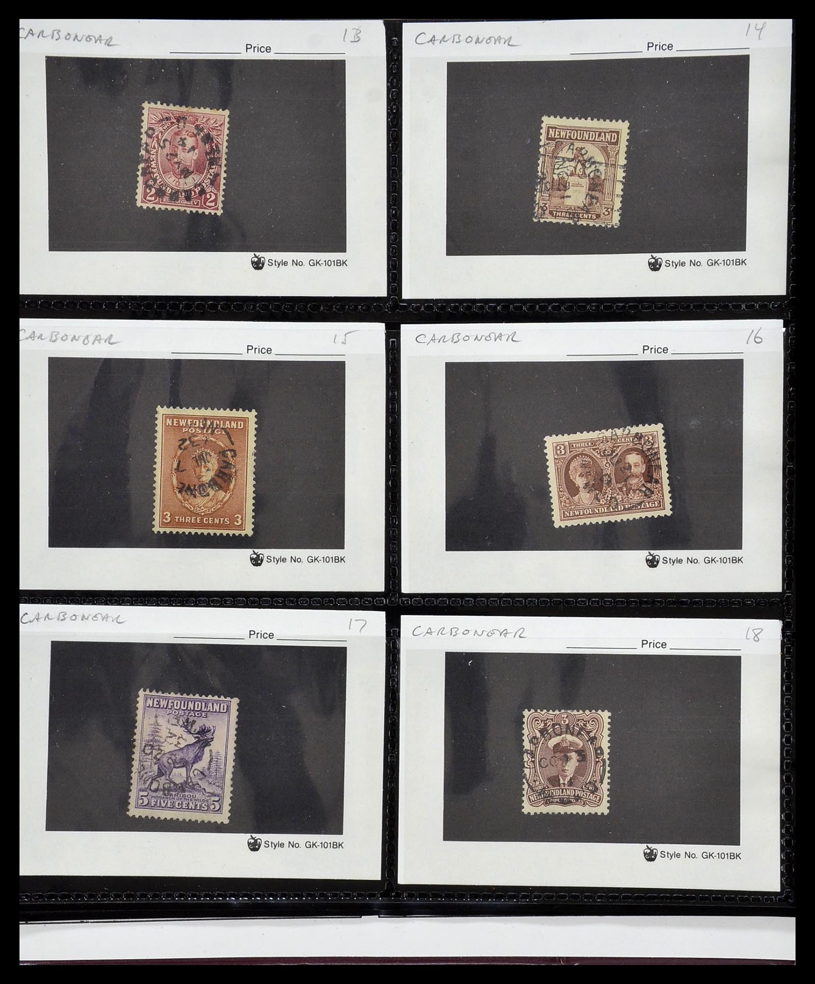 34380 091 - Stamp collection 34380 Newfoundland cancel collection 1868-1950.