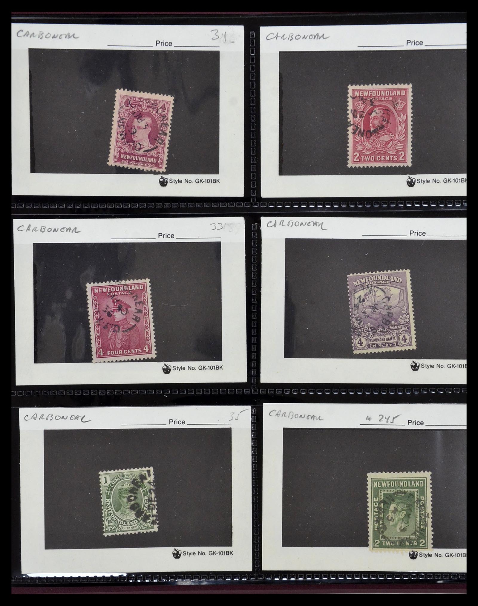 34380 094 - Postzegelverzameling 34380 Newfoundland stempelverzameling 1868-1950.