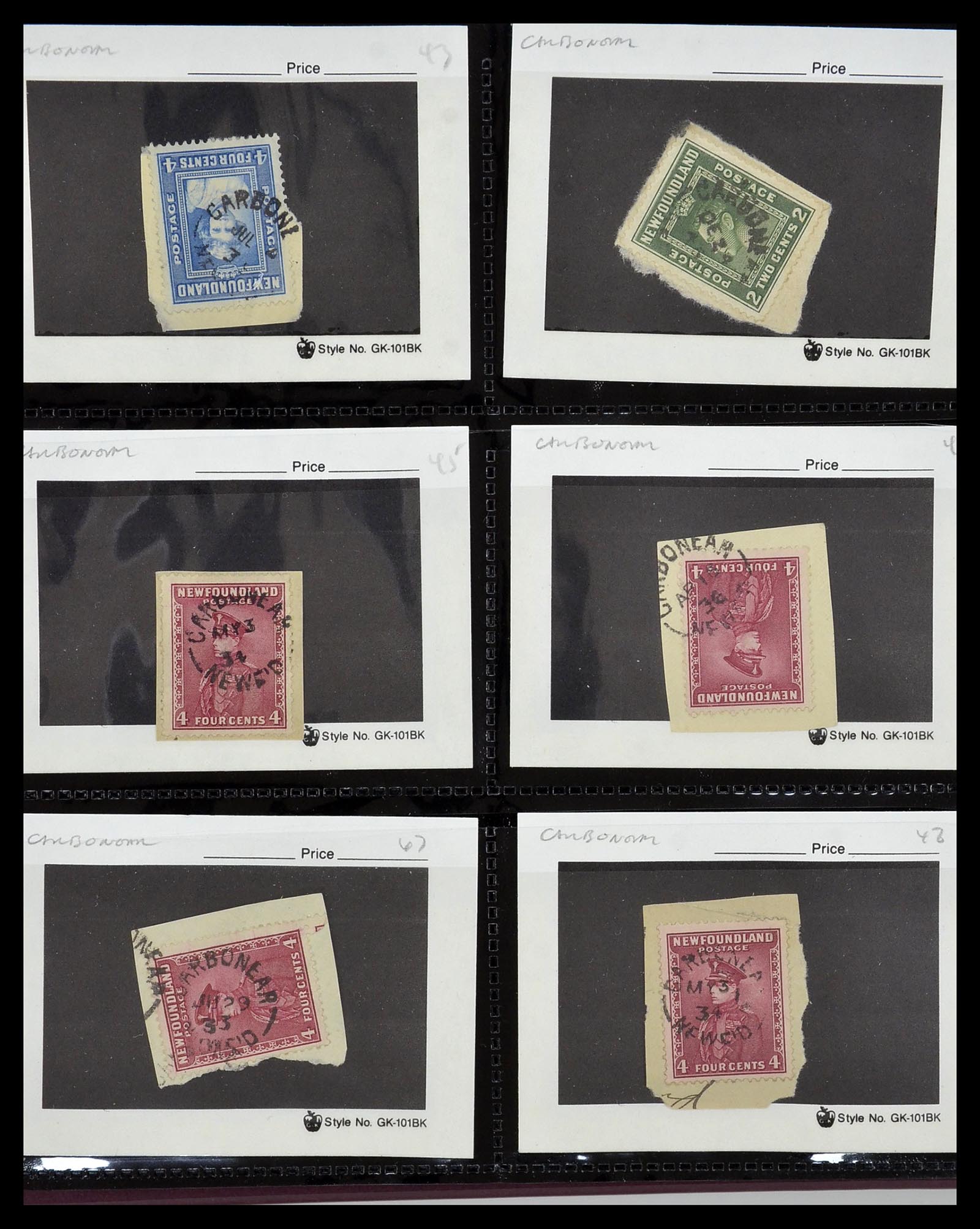 34380 096 - Postzegelverzameling 34380 Newfoundland stempelverzameling 1868-1950.