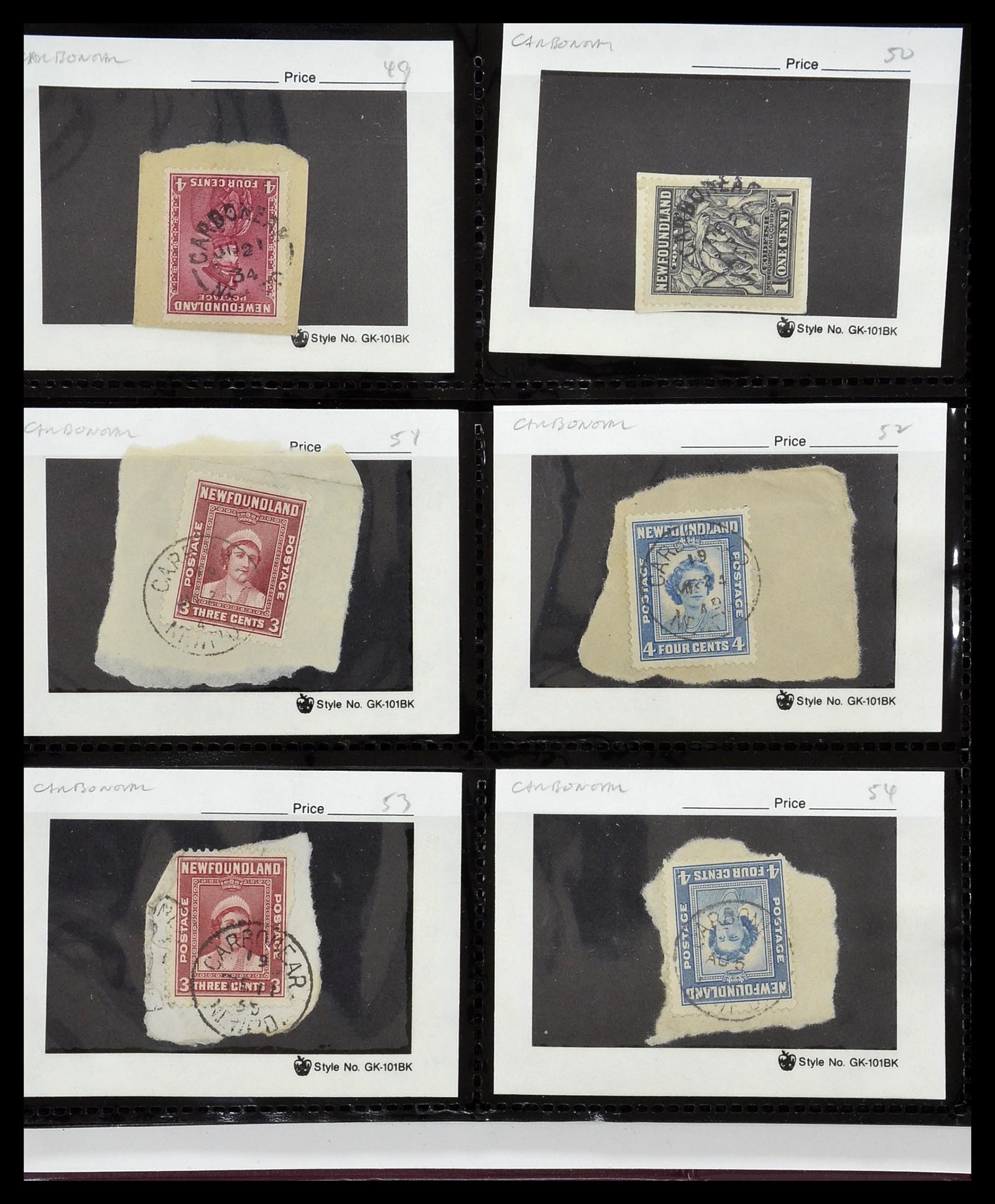 34380 097 - Postzegelverzameling 34380 Newfoundland stempelverzameling 1868-1950.