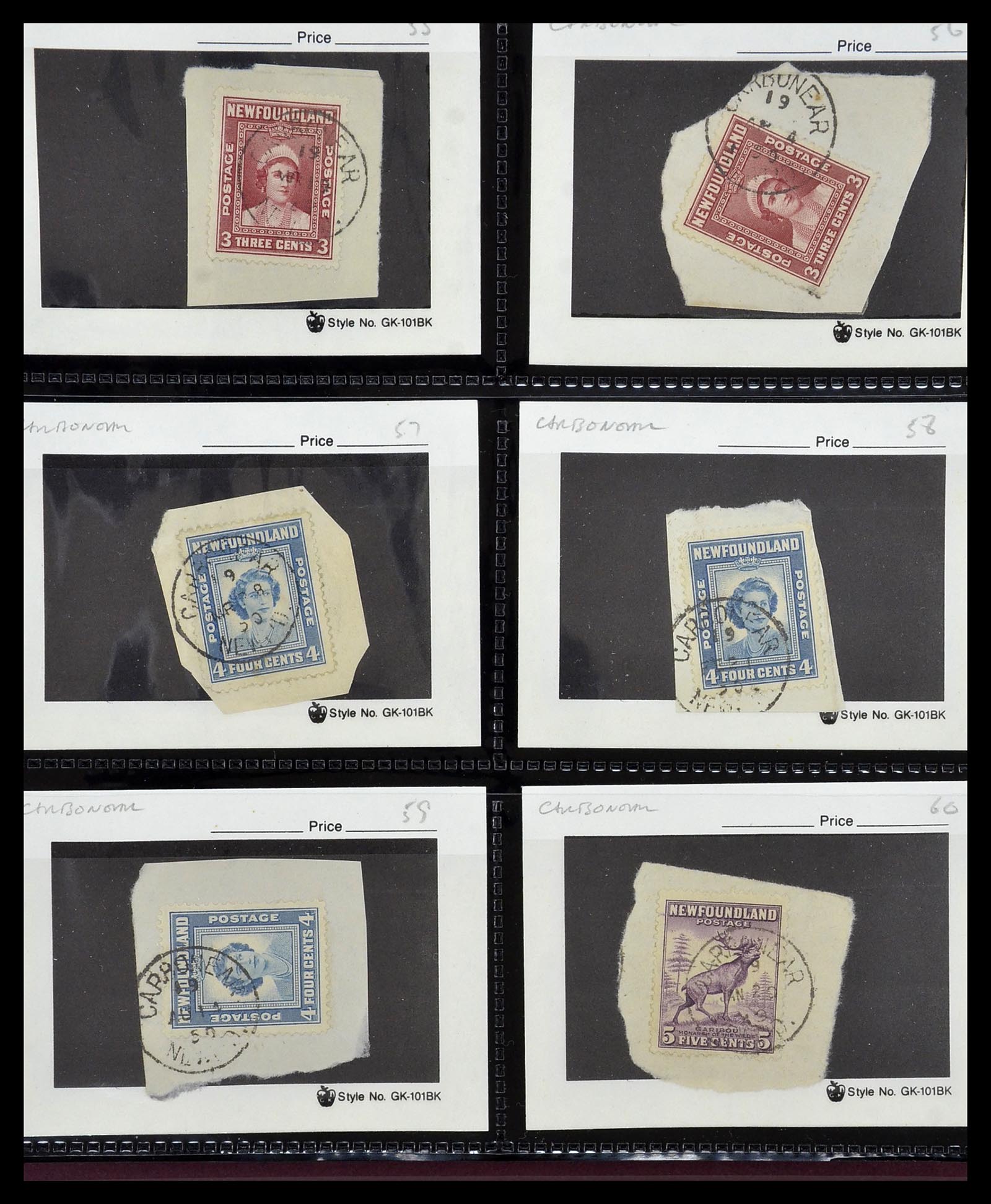 34380 098 - Postzegelverzameling 34380 Newfoundland stempelverzameling 1868-1950.