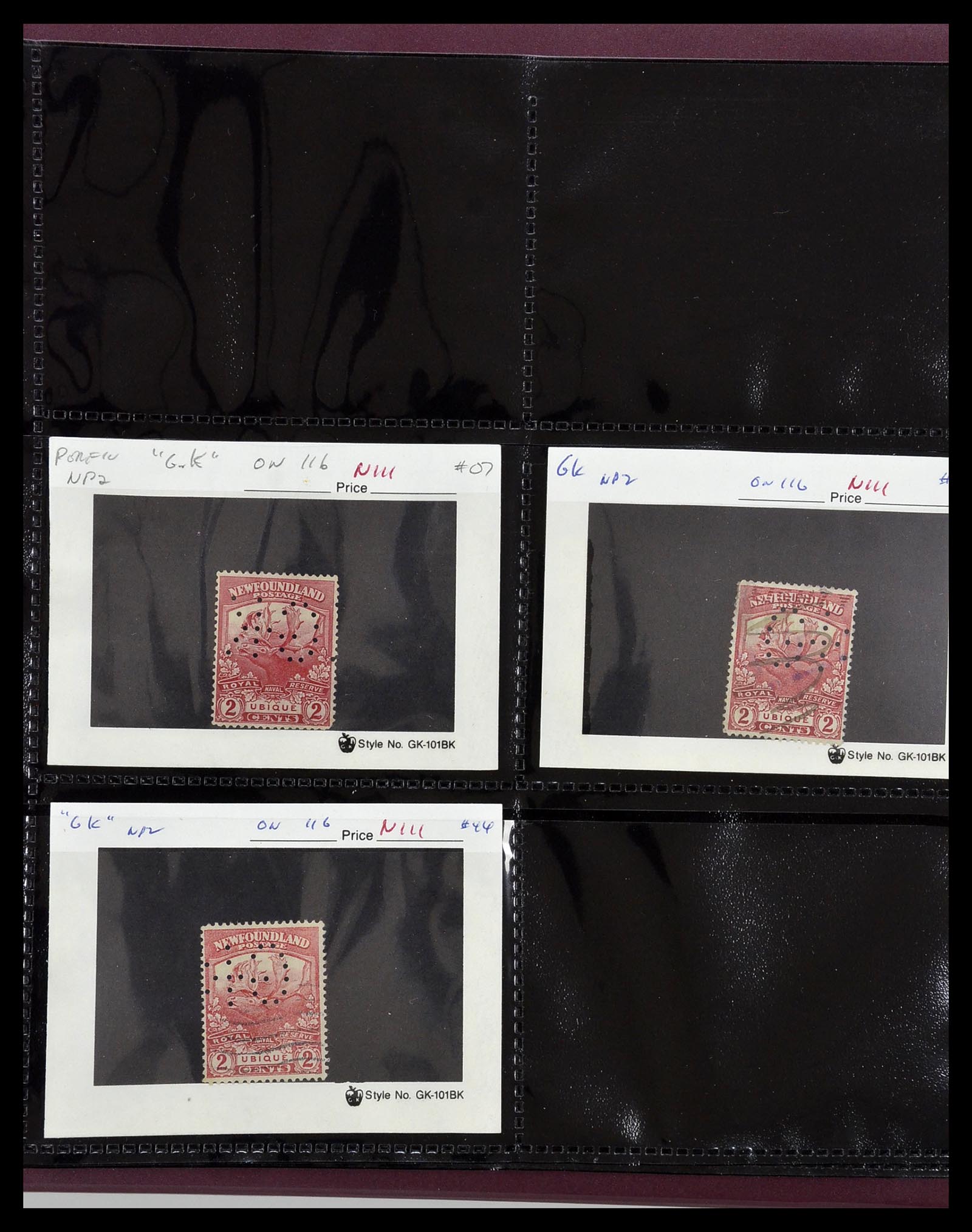 34380 583 - Stamp collection 34380 Newfoundland cancel collection 1868-1950.