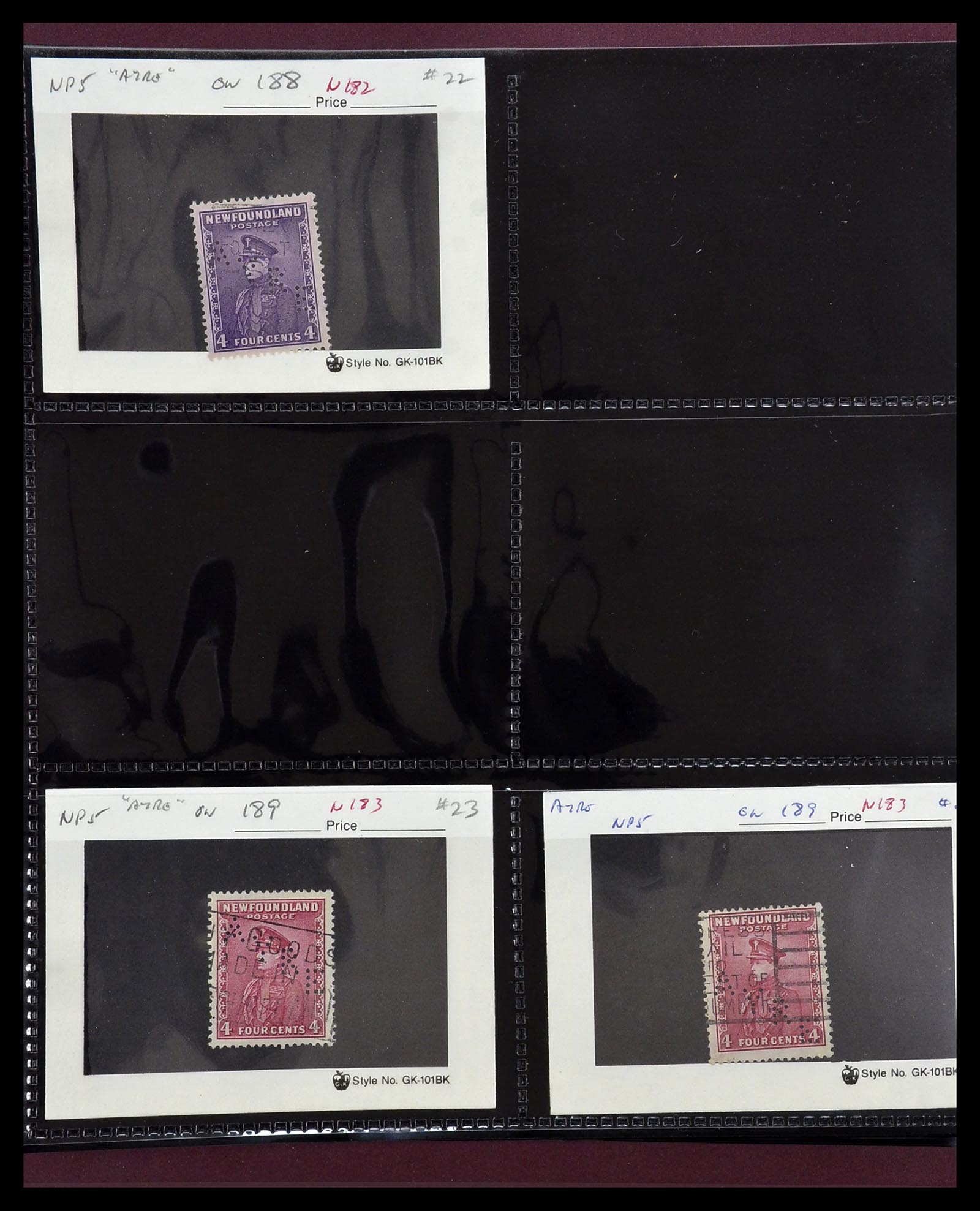 34380 602 - Postzegelverzameling 34380 Newfoundland stempelverzameling 1868-1950.