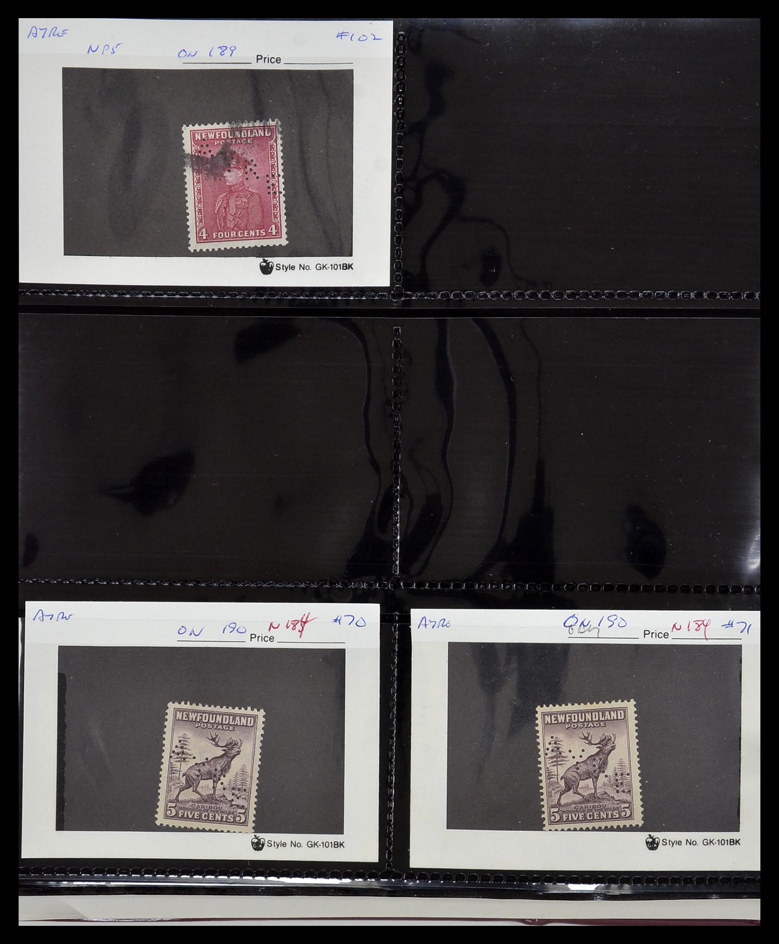 34380 603 - Postzegelverzameling 34380 Newfoundland stempelverzameling 1868-1950.