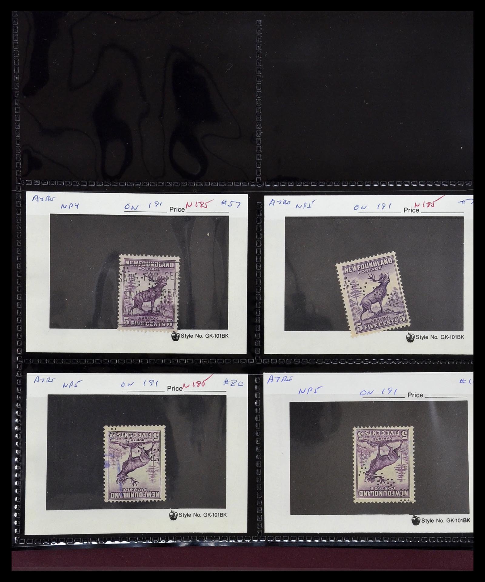34380 604 - Postzegelverzameling 34380 Newfoundland stempelverzameling 1868-1950.
