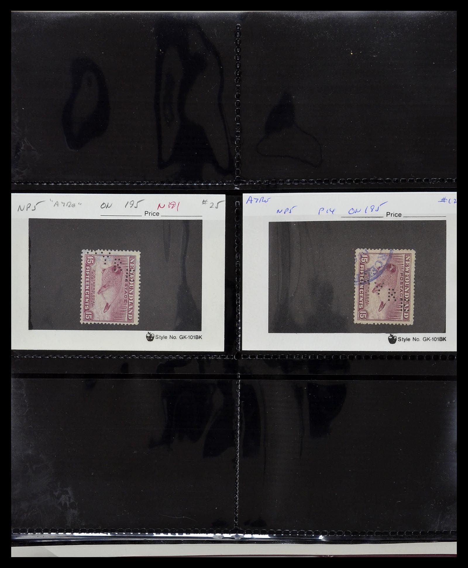 34380 608 - Postzegelverzameling 34380 Newfoundland stempelverzameling 1868-1950.