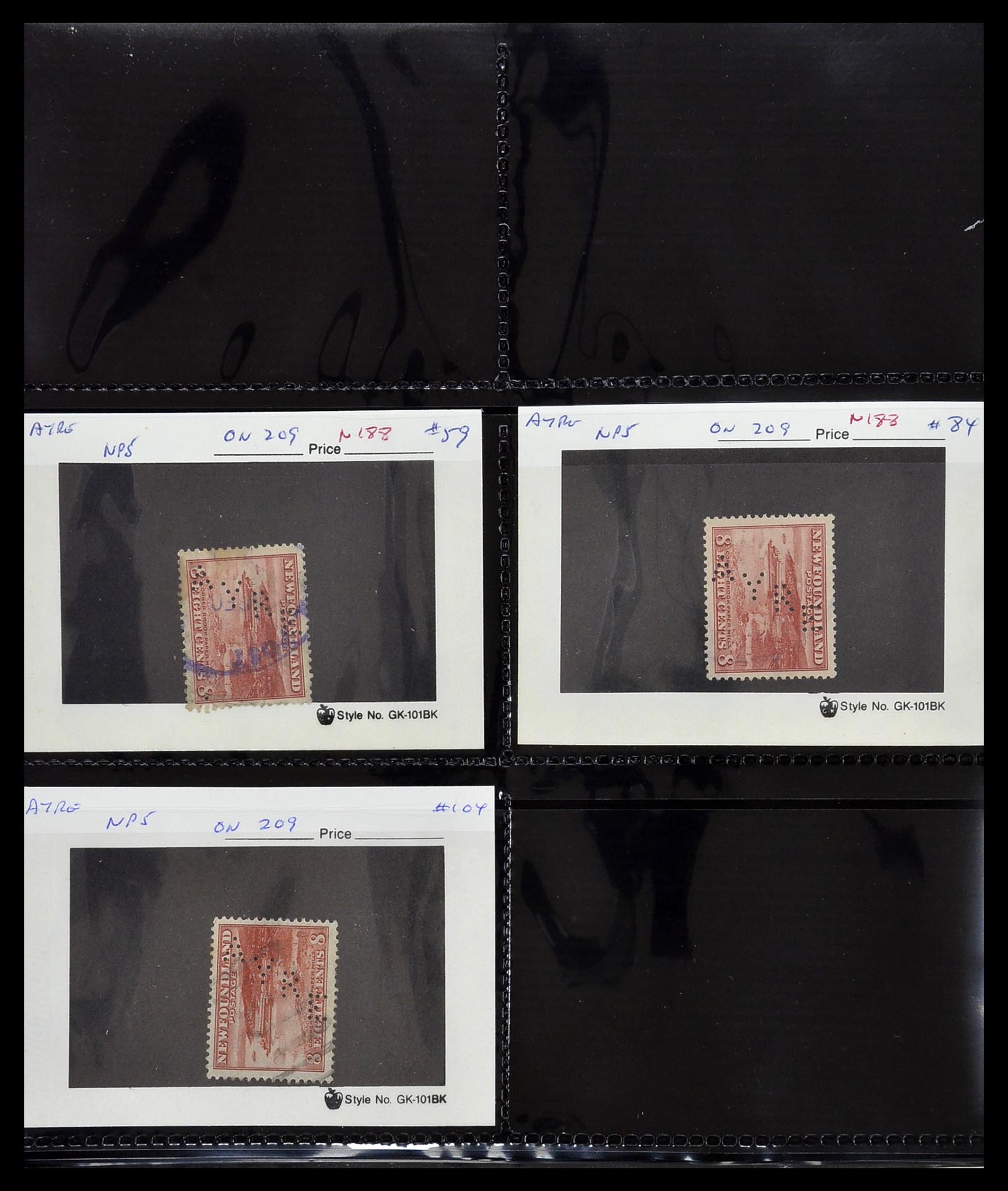 34380 609 - Postzegelverzameling 34380 Newfoundland stempelverzameling 1868-1950.