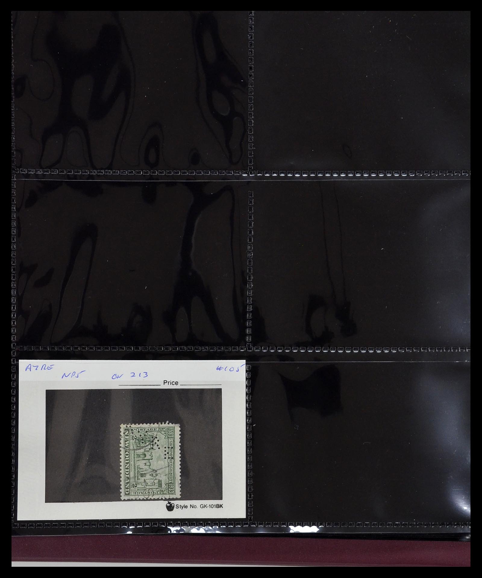 34380 610 - Postzegelverzameling 34380 Newfoundland stempelverzameling 1868-1950.