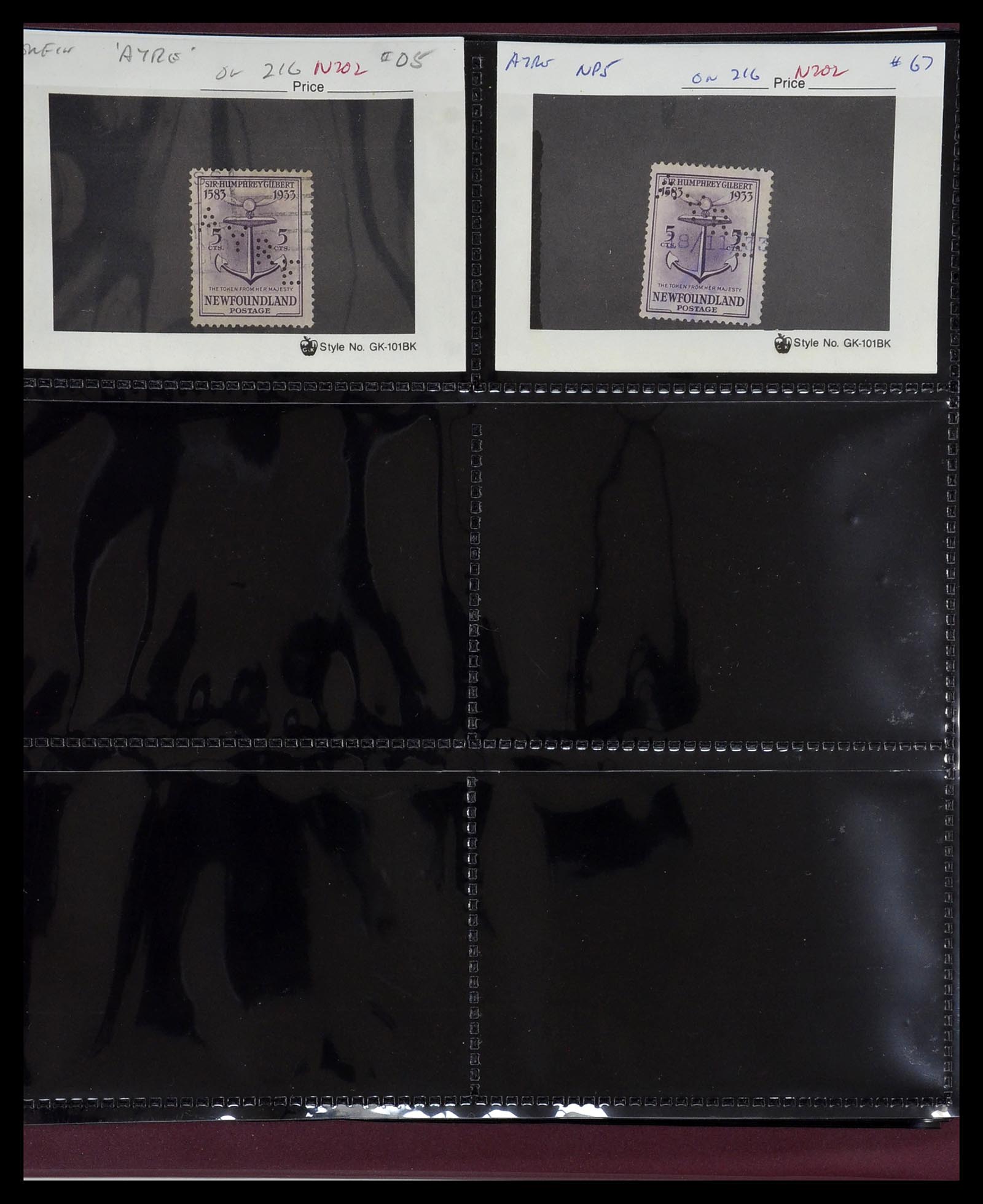 34380 612 - Postzegelverzameling 34380 Newfoundland stempelverzameling 1868-1950.