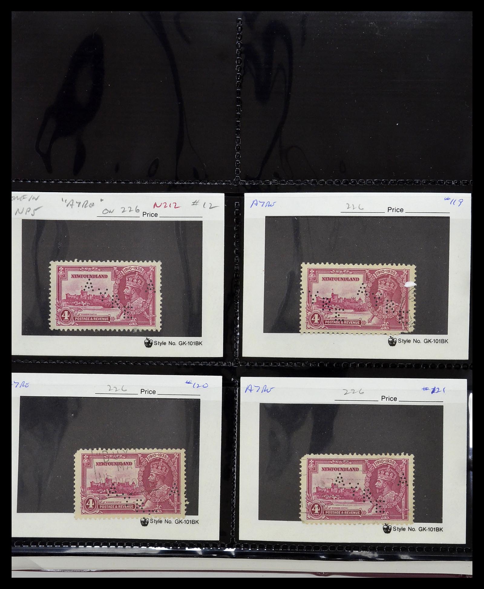 34380 613 - Postzegelverzameling 34380 Newfoundland stempelverzameling 1868-1950.