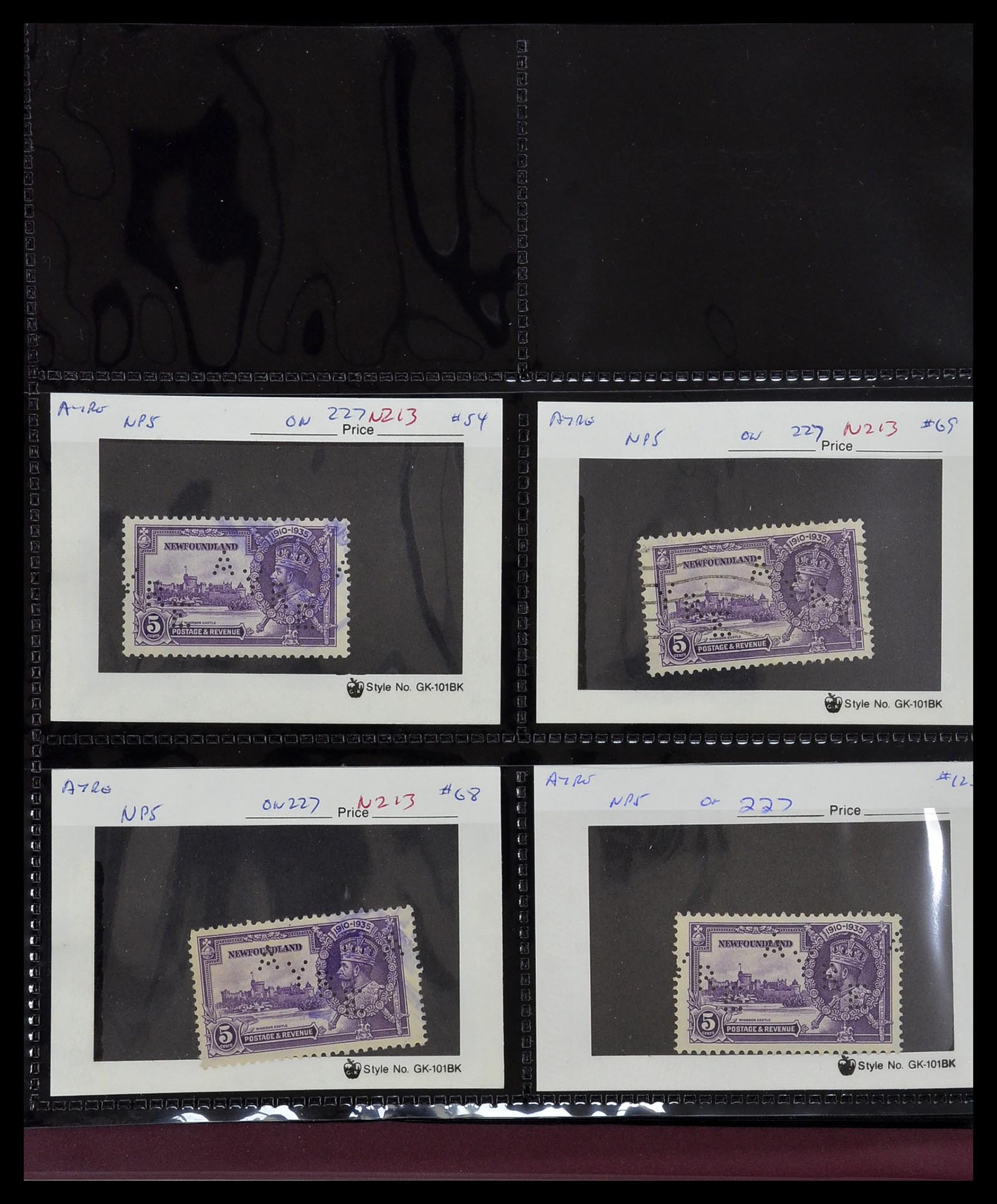34380 614 - Postzegelverzameling 34380 Newfoundland stempelverzameling 1868-1950.