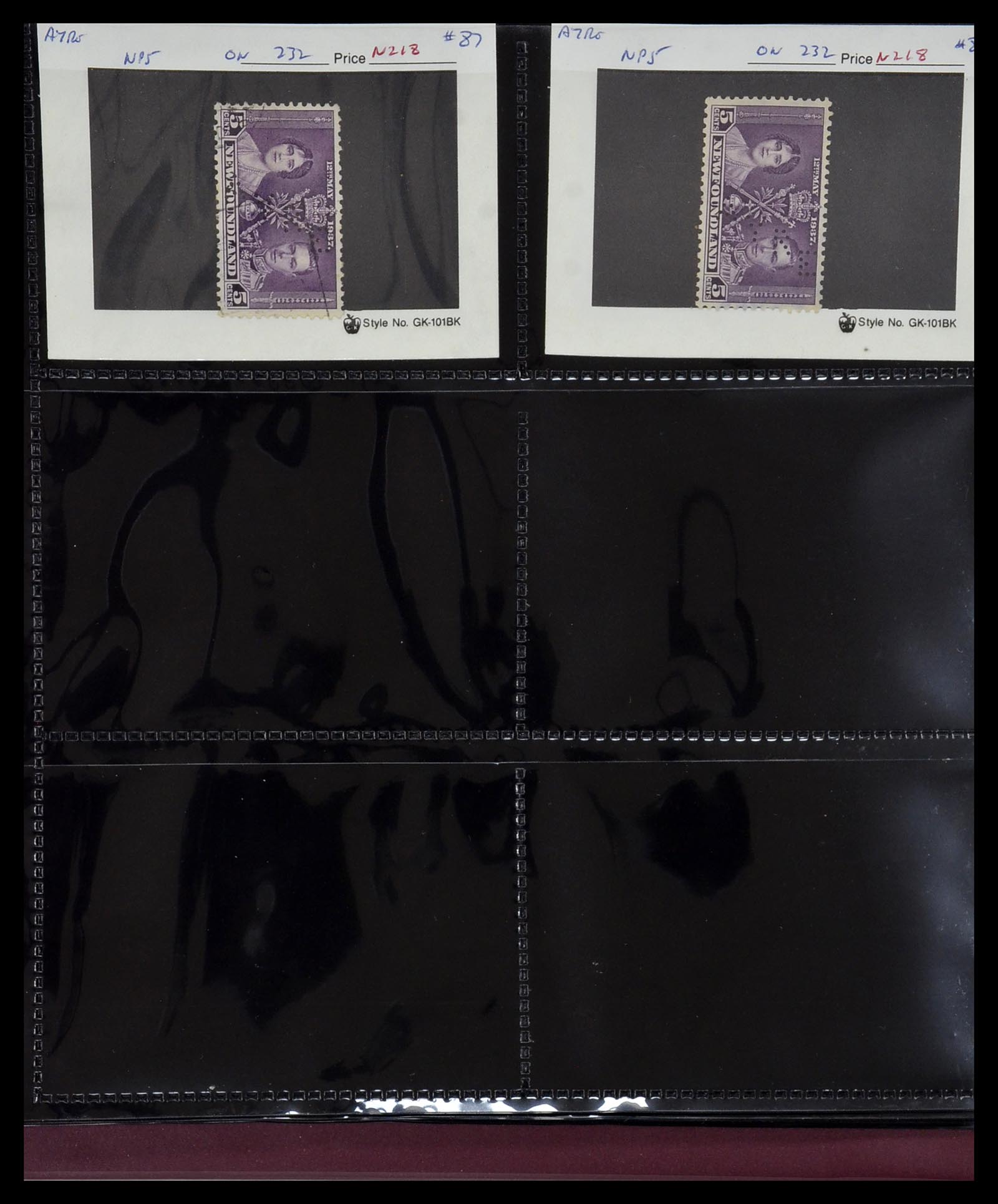 34380 616 - Postzegelverzameling 34380 Newfoundland stempelverzameling 1868-1950.