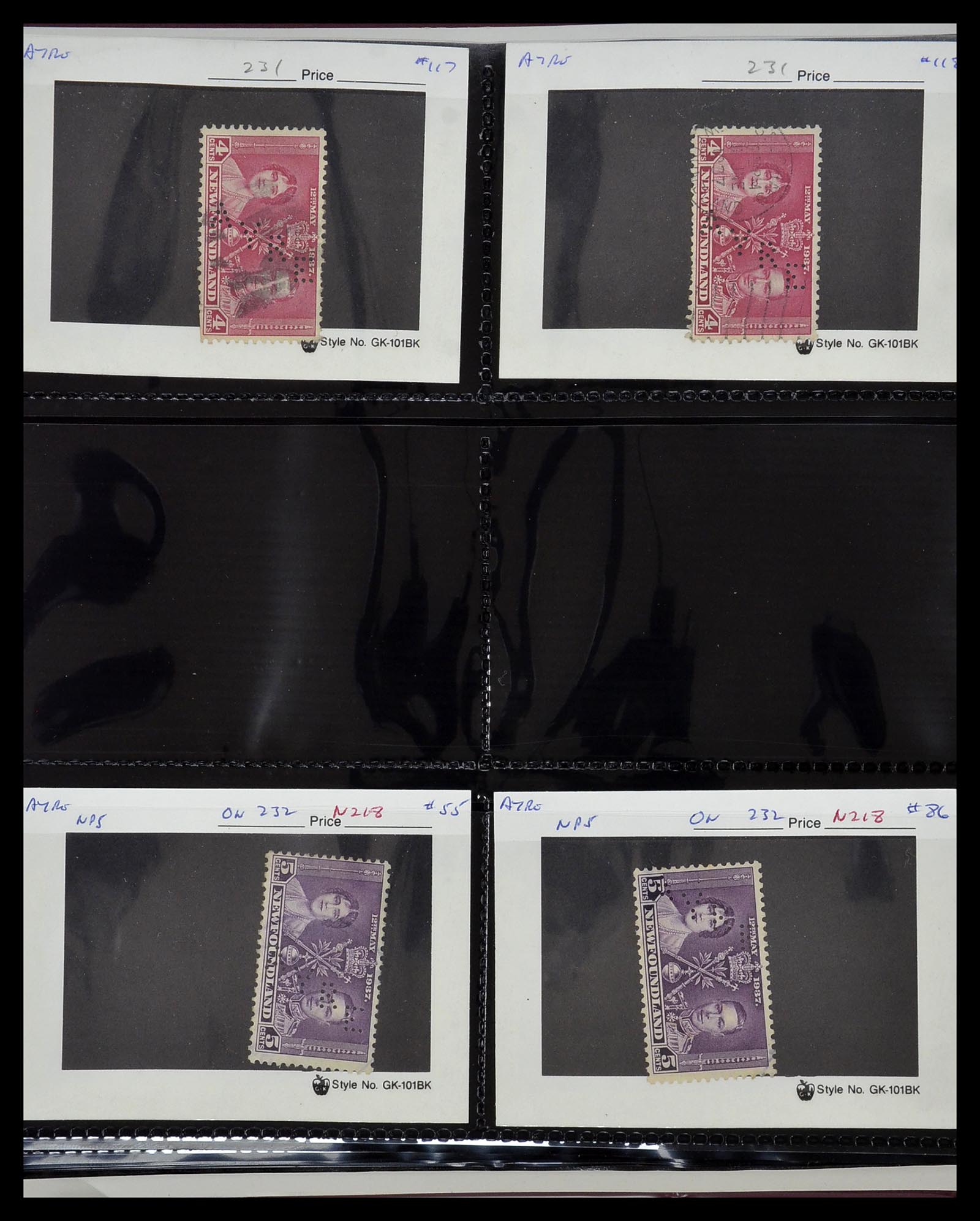 34380 617 - Postzegelverzameling 34380 Newfoundland stempelverzameling 1868-1950.